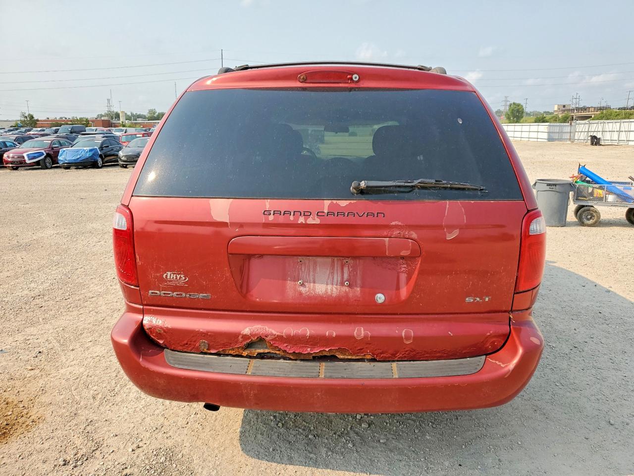 2007 Dodge Grand Caravan Sxt Red vin: 2D4GP44L37R324407