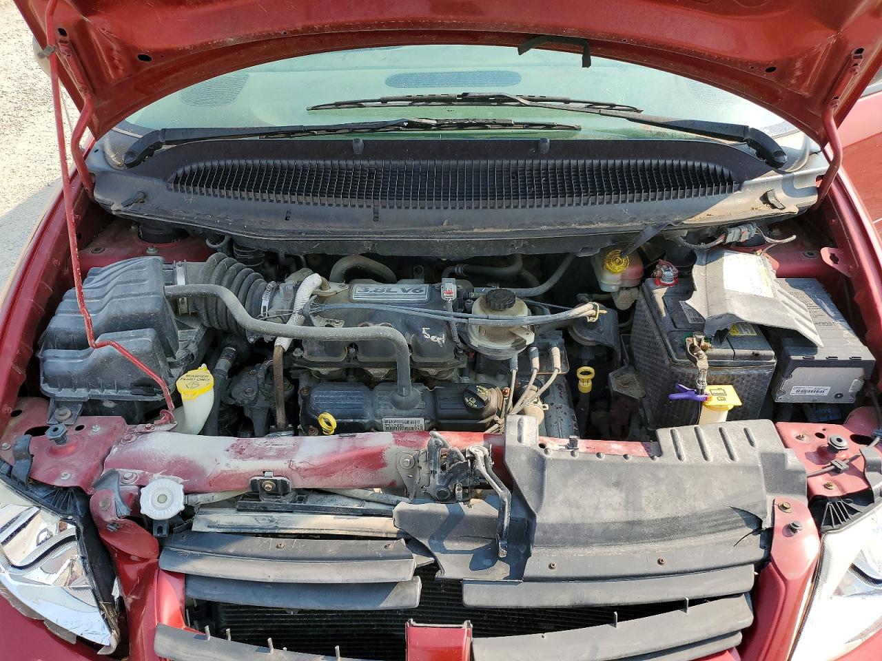 2007 Dodge Grand Caravan Sxt Red vin: 2D4GP44L37R324407