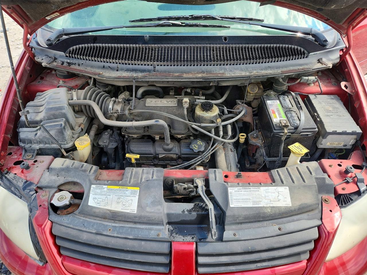 2005 Dodge Grand Caravan Sxt Red vin: 2D4GP44L45R129445