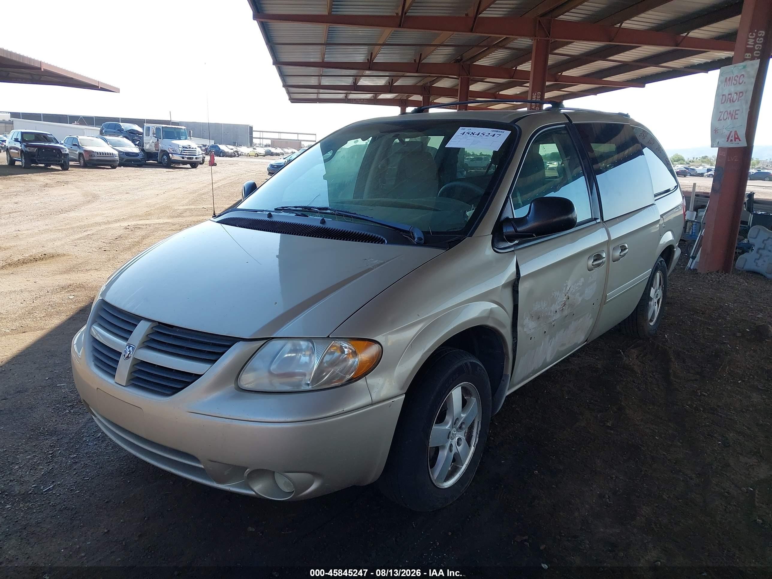 2006 Dodge Grand Caravan Sxt Beige vin: 2D4GP44L46R754901