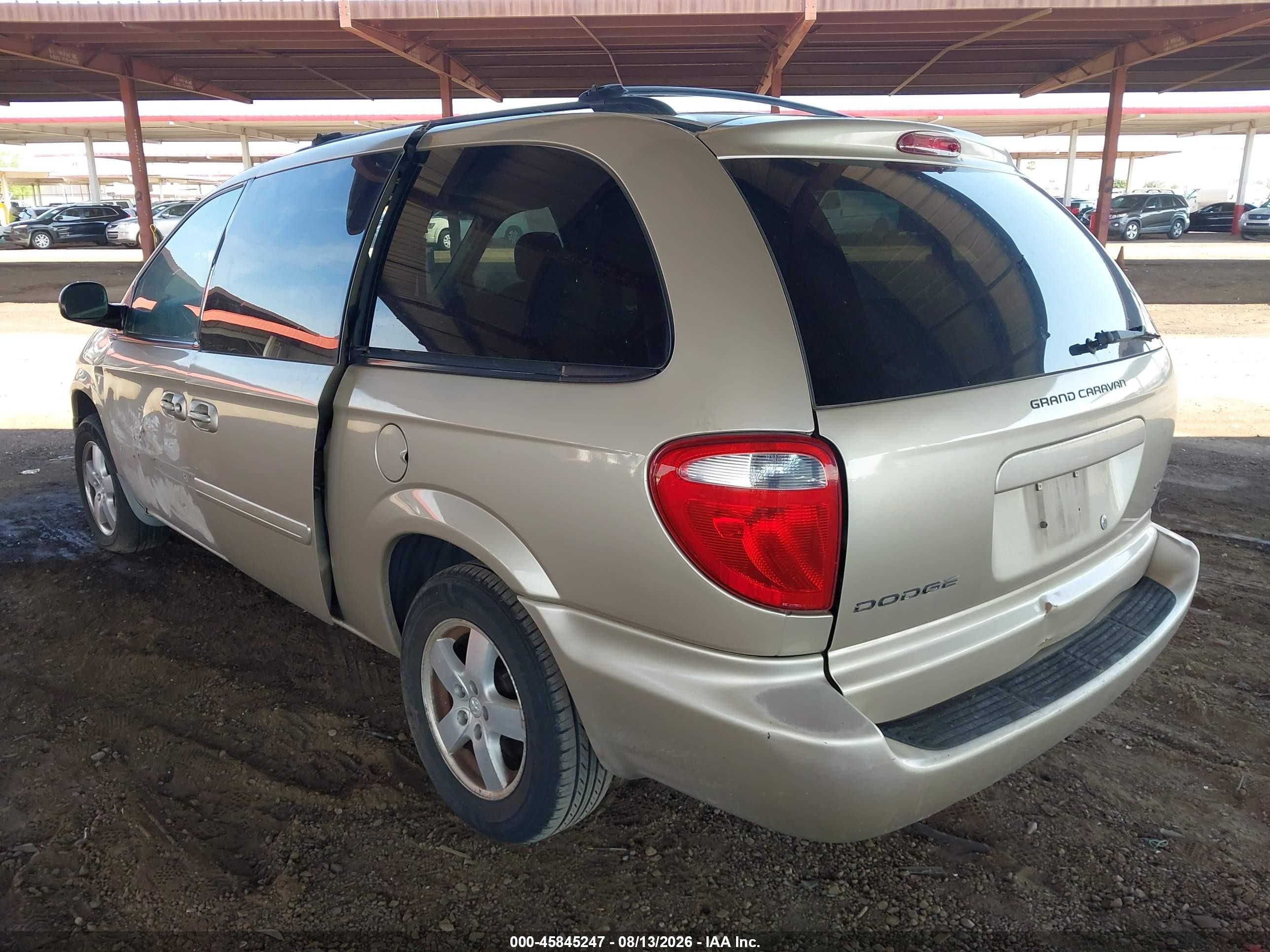 2006 Dodge Grand Caravan Sxt Beige vin: 2D4GP44L46R754901