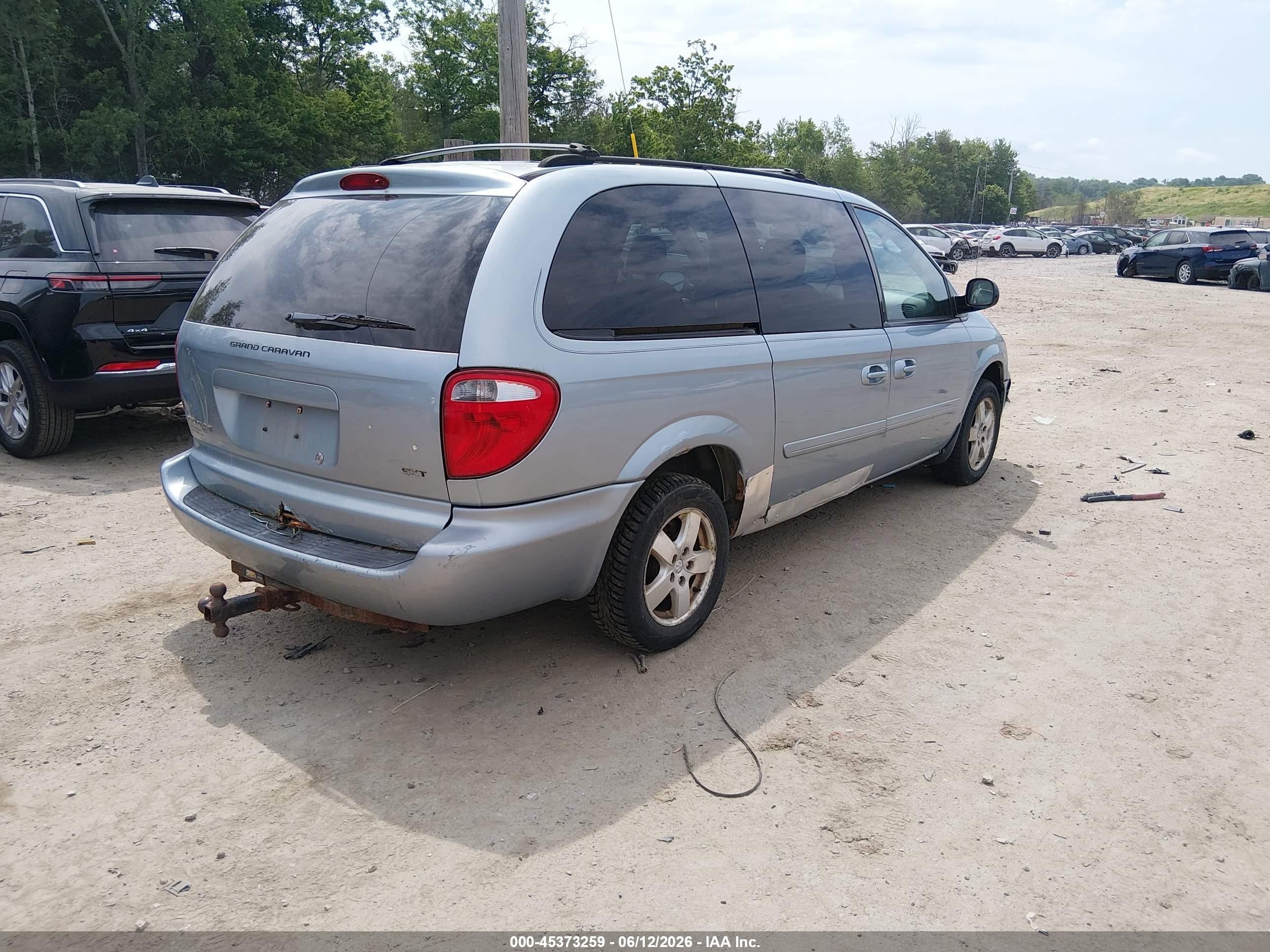 2006 Dodge Grand Caravan Sxt Blue vin: 2D4GP44L46R804339