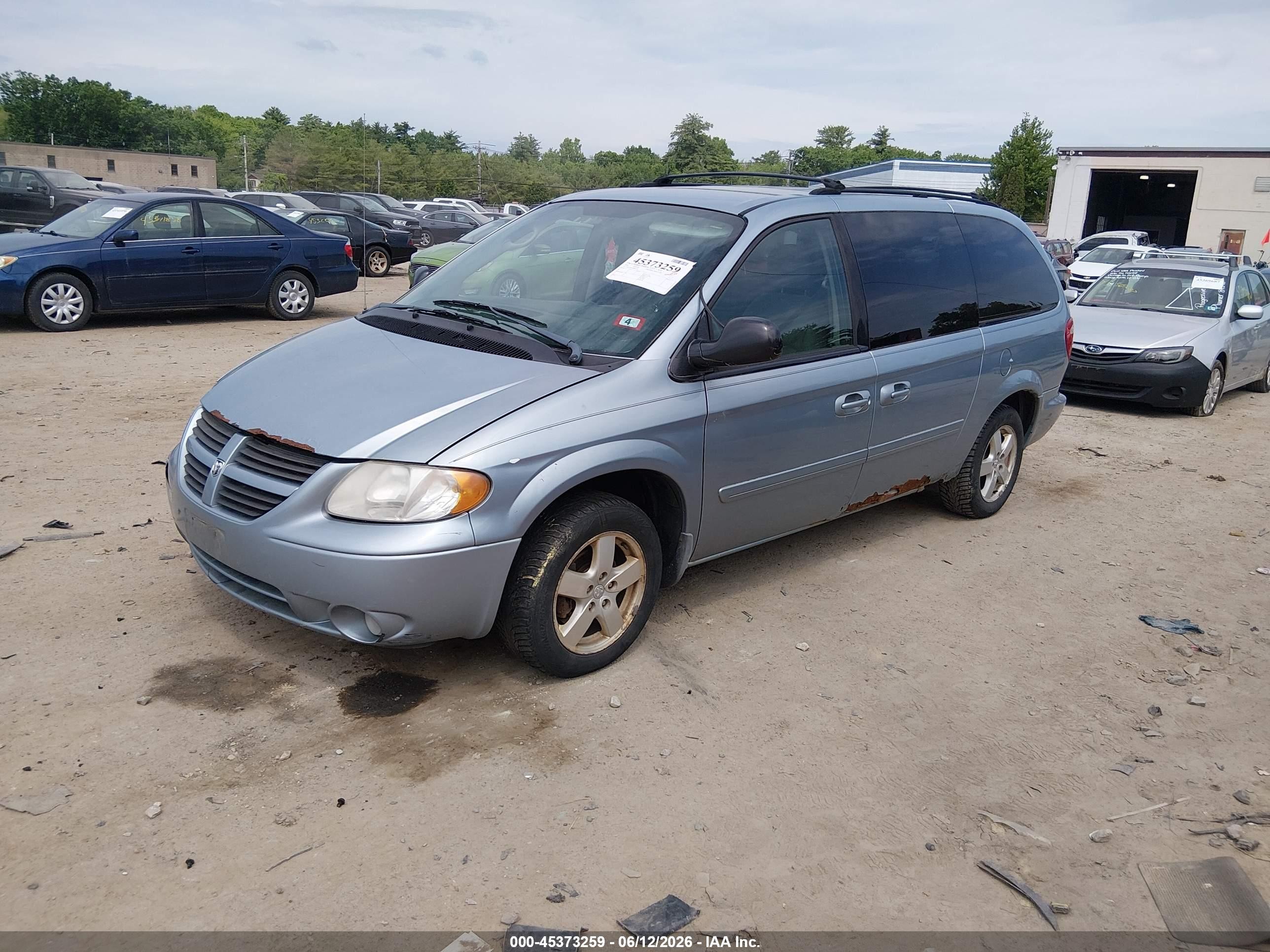 2006 Dodge Grand Caravan Sxt Blue vin: 2D4GP44L46R804339