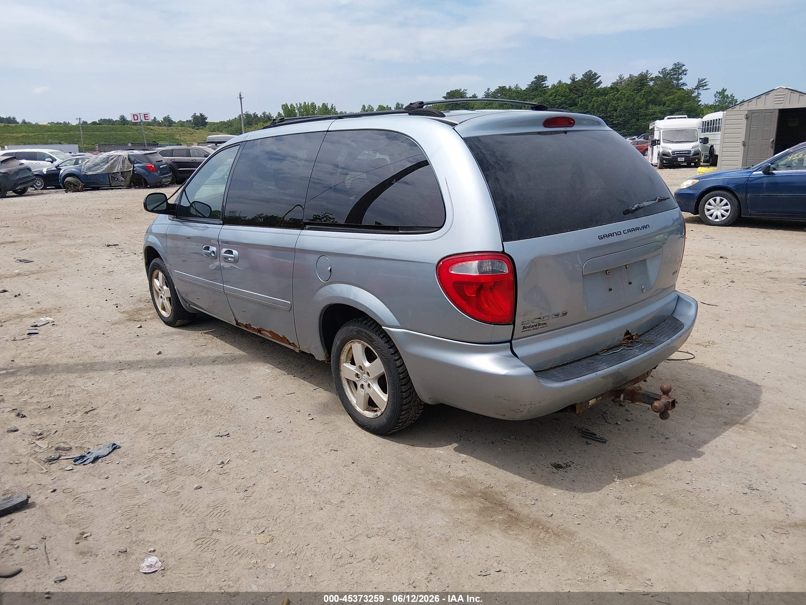 2006 Dodge Grand Caravan Sxt Blue vin: 2D4GP44L46R804339