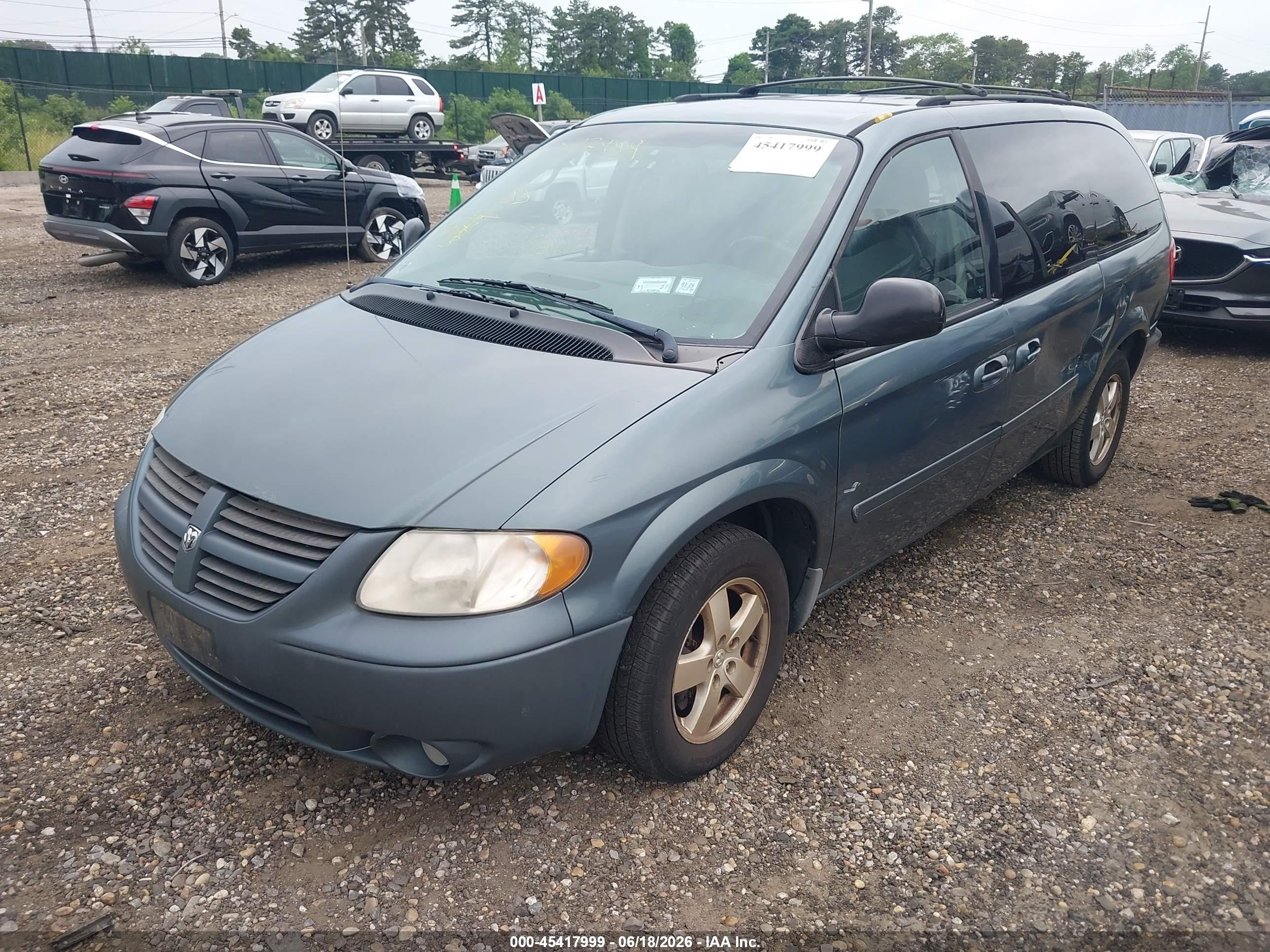 2006 Dodge Grand Caravan Sxt Green vin: 2D4GP44L46R854335