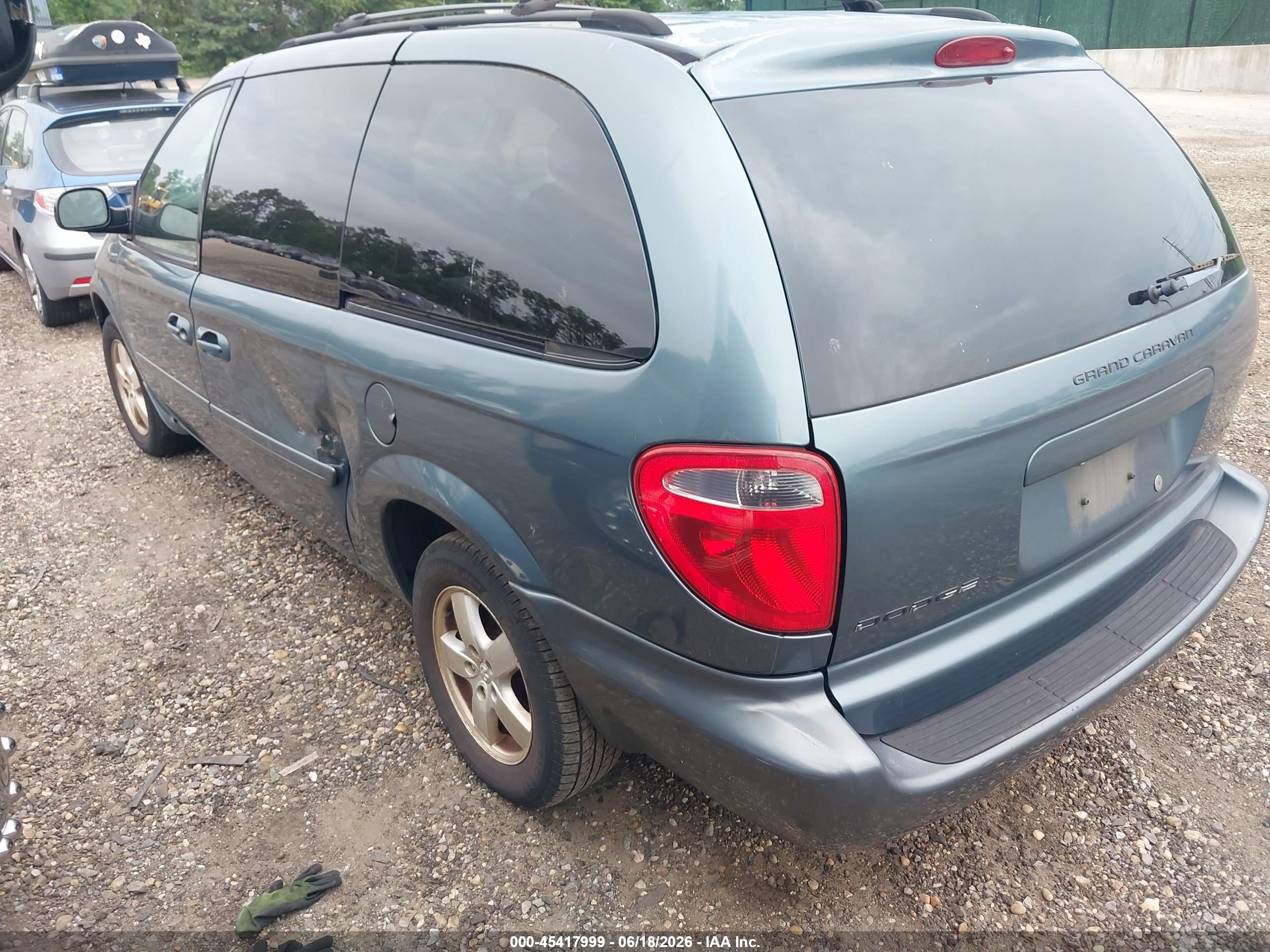 2006 Dodge Grand Caravan Sxt Green vin: 2D4GP44L46R854335