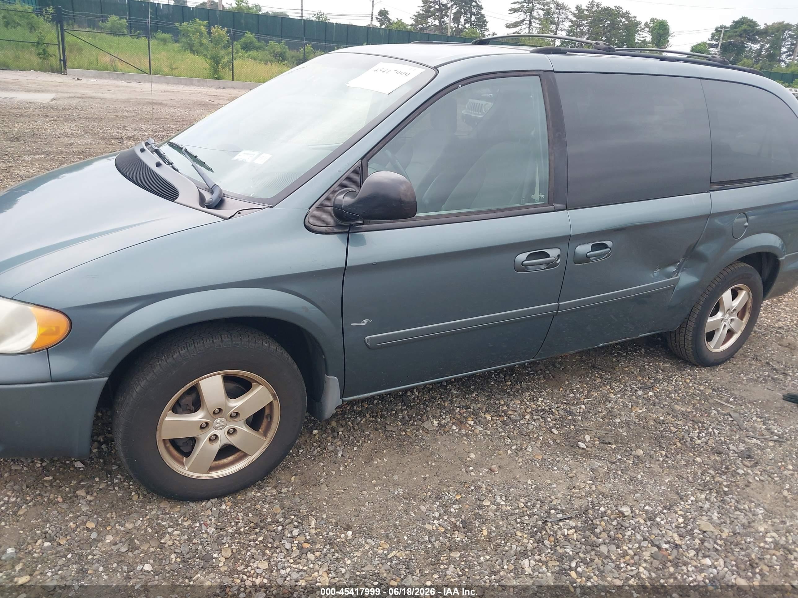 2006 Dodge Grand Caravan Sxt Green vin: 2D4GP44L46R854335