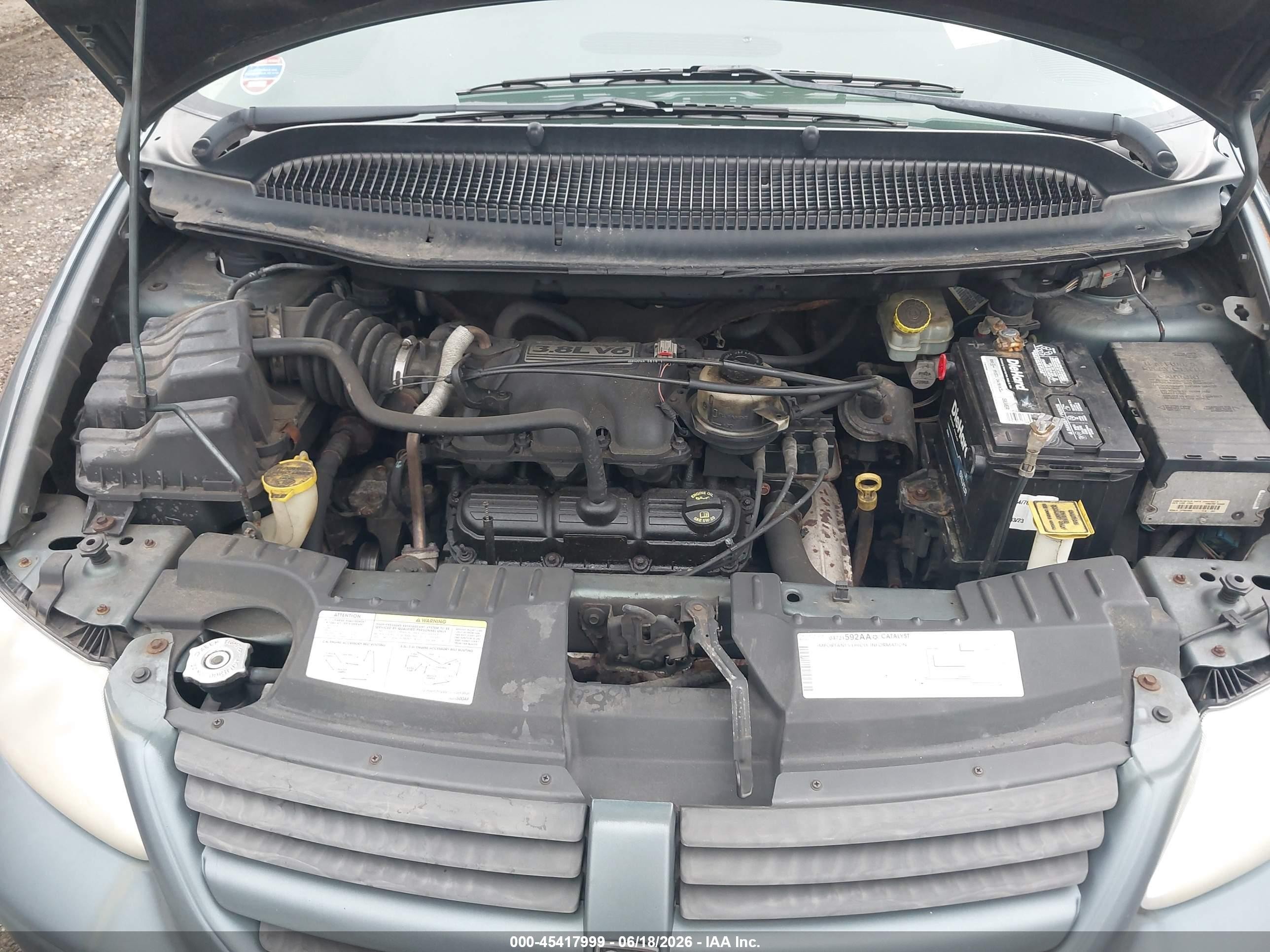 2006 Dodge Grand Caravan Sxt Green vin: 2D4GP44L46R854335