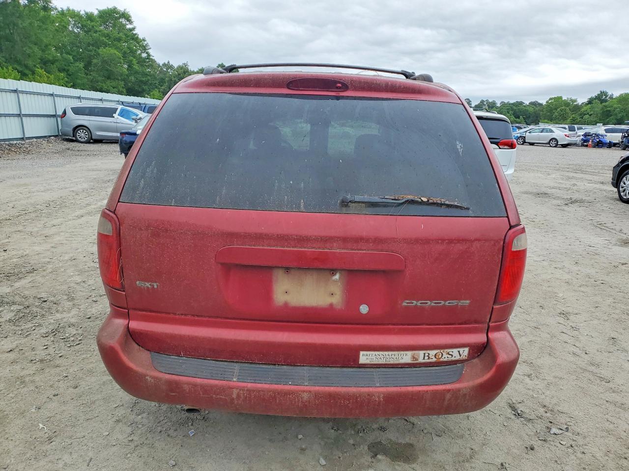 2007 Dodge Grand Caravan Sxt Red vin: 2D4GP44L47R132025