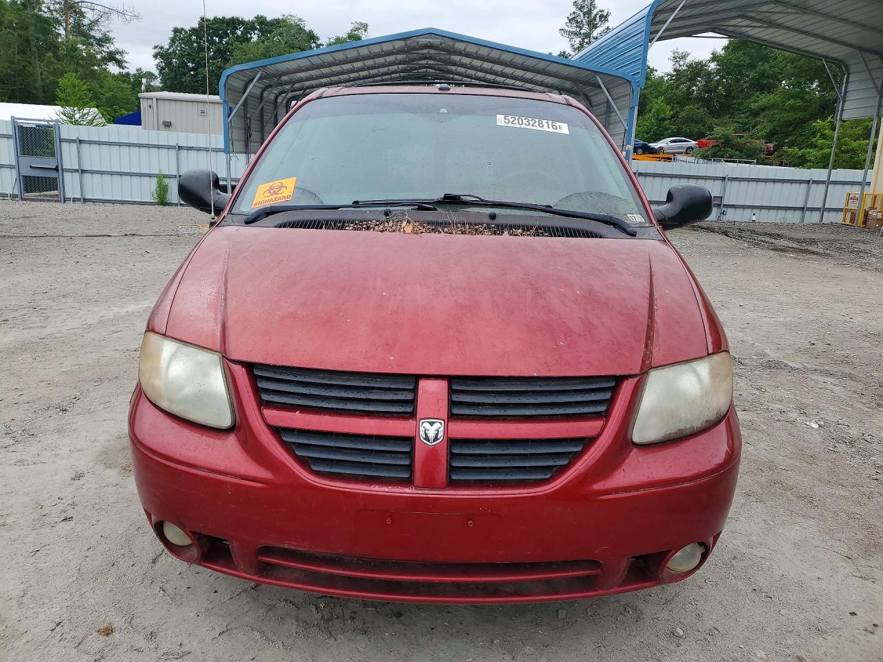 2007 Dodge Grand Caravan Sxt Red vin: 2D4GP44L47R132025