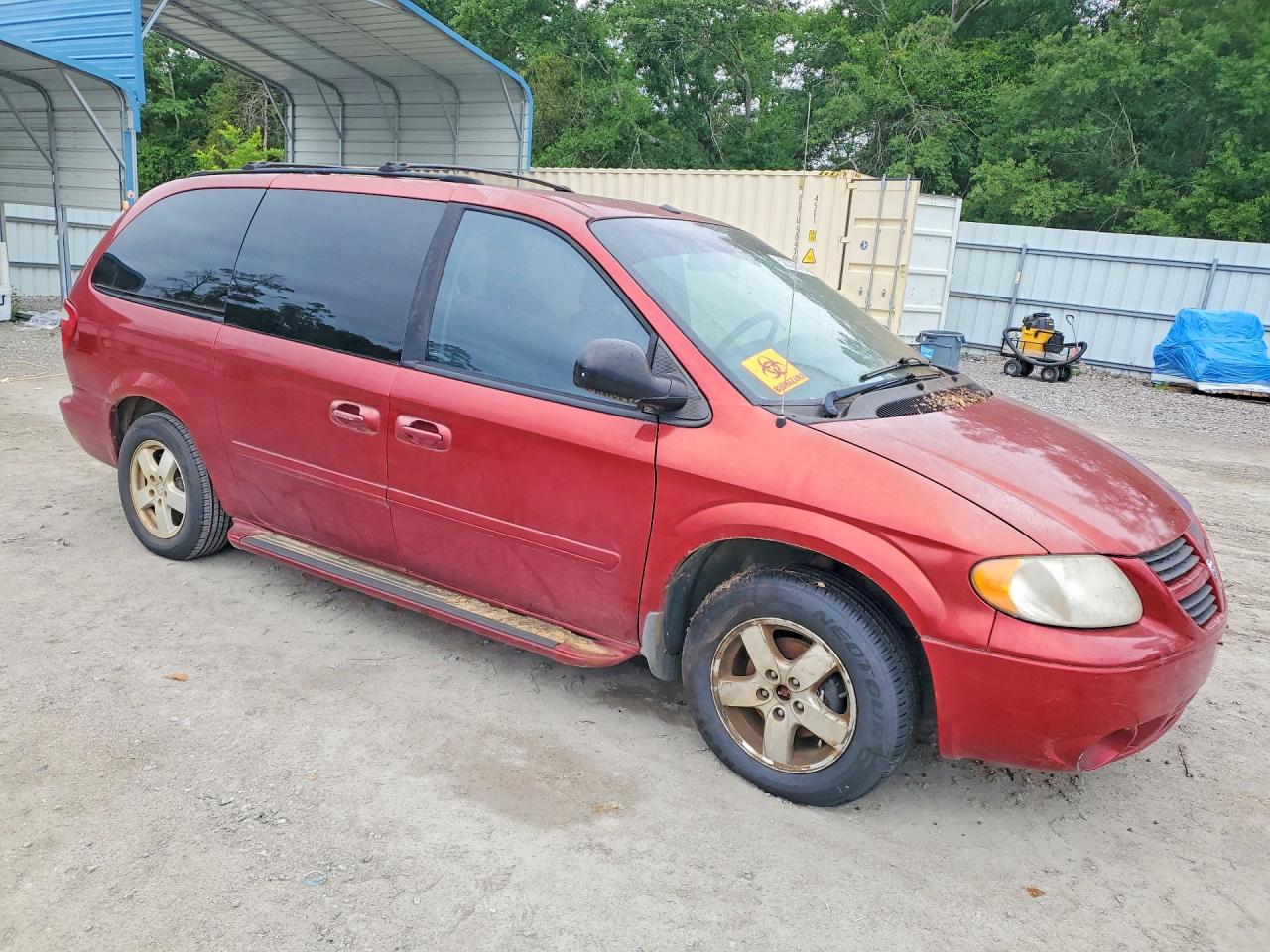 2007 Dodge Grand Caravan Sxt Red vin: 2D4GP44L47R132025