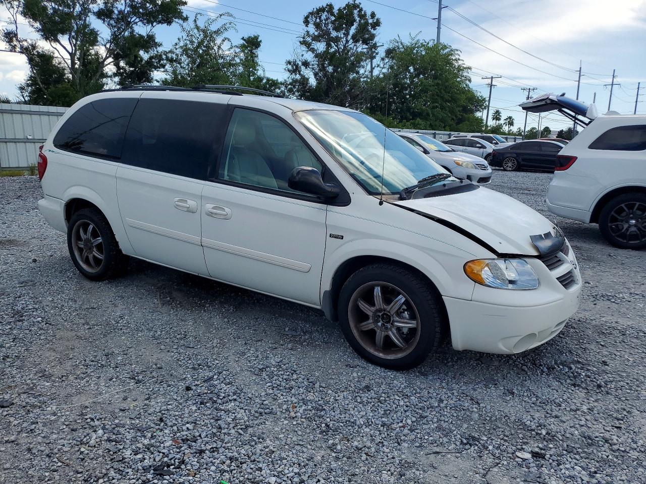 2007 Dodge Grand Caravan Sxt Белый vin: 2D4GP44L47R270972