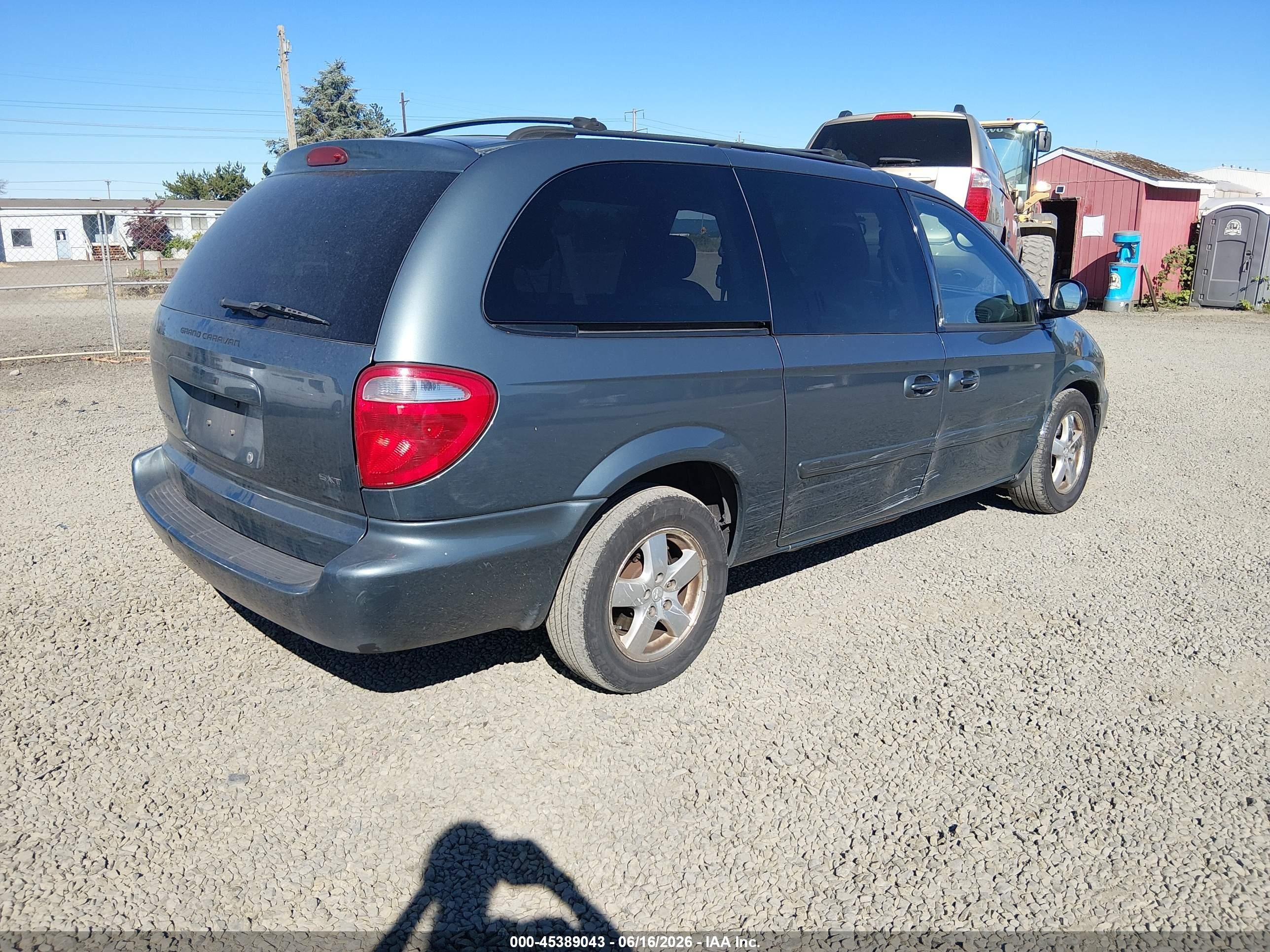 2007 Dodge Grand Caravan Sxt Green vin: 2D4GP44L47R309334