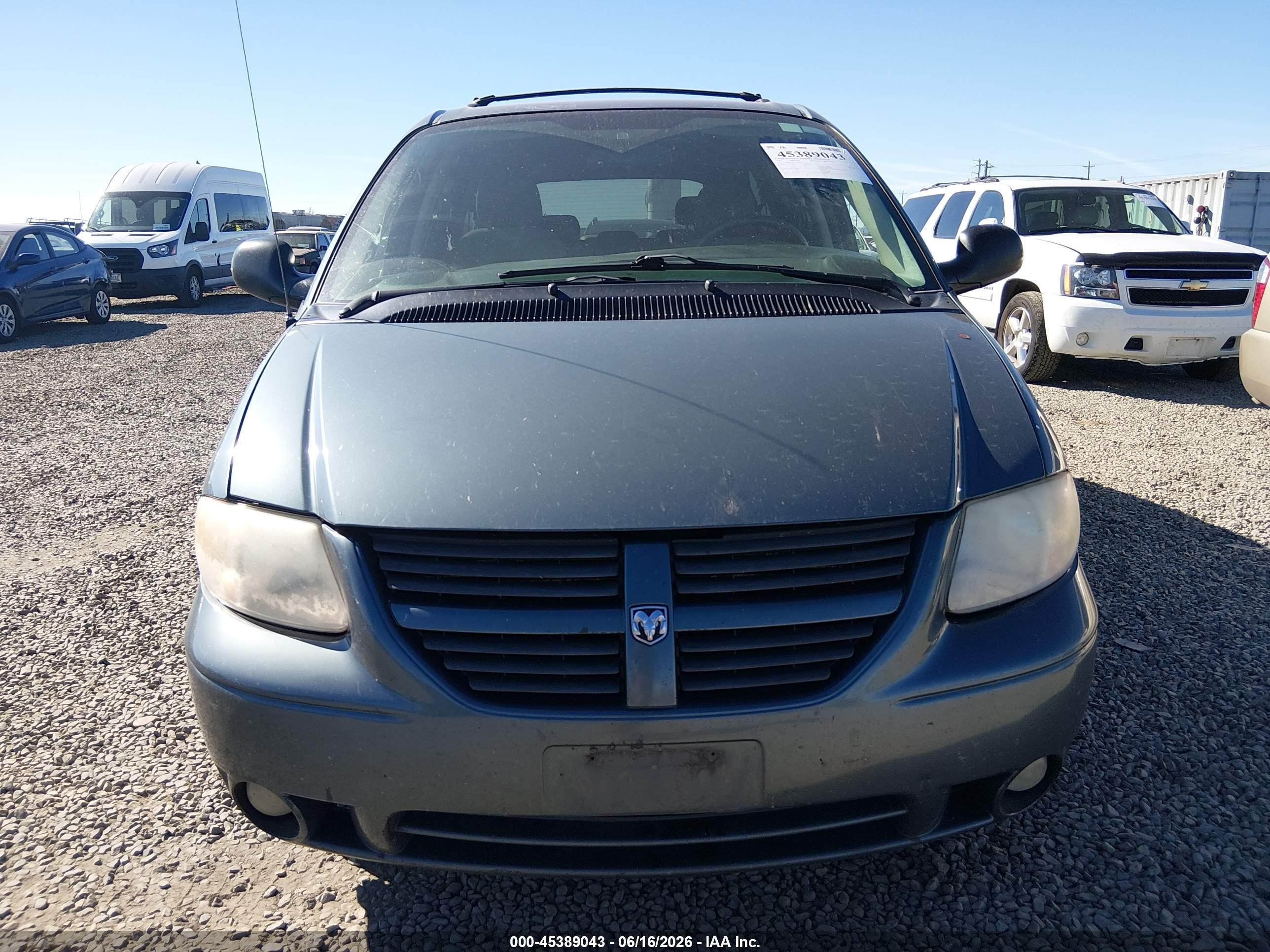 2007 Dodge Grand Caravan Sxt Green vin: 2D4GP44L47R309334