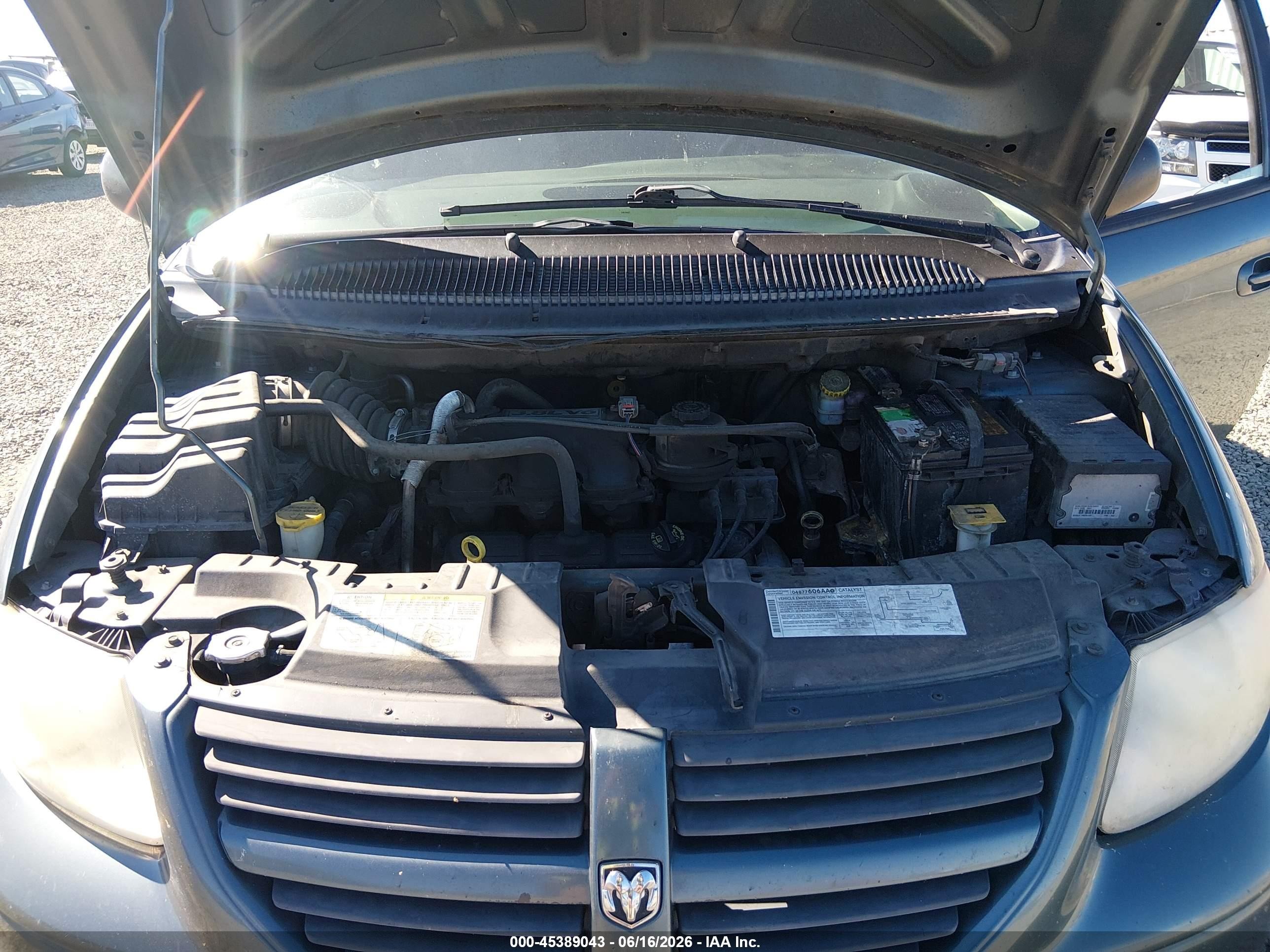 2007 Dodge Grand Caravan Sxt Green vin: 2D4GP44L47R309334