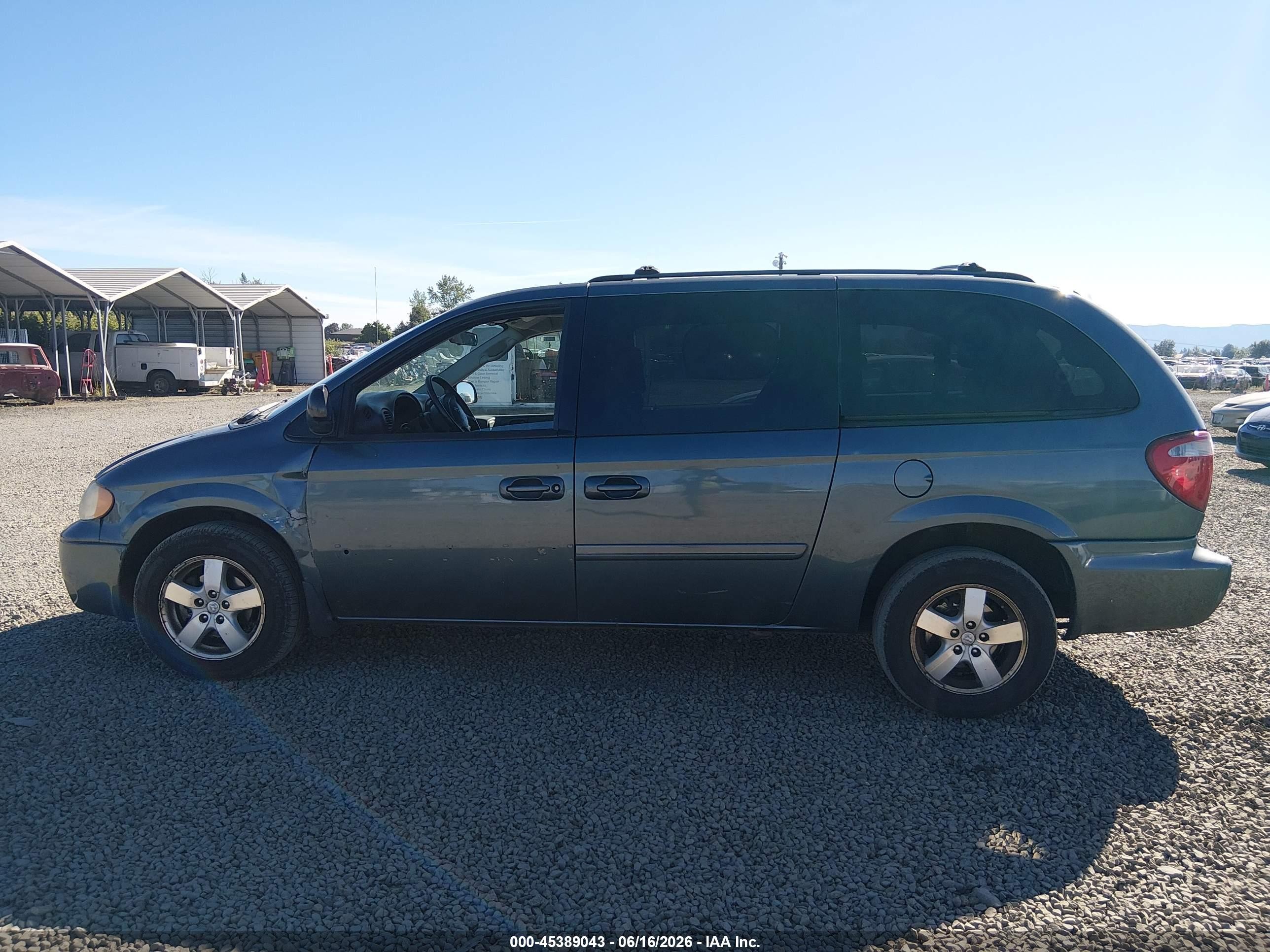 2007 Dodge Grand Caravan Sxt Green vin: 2D4GP44L47R309334