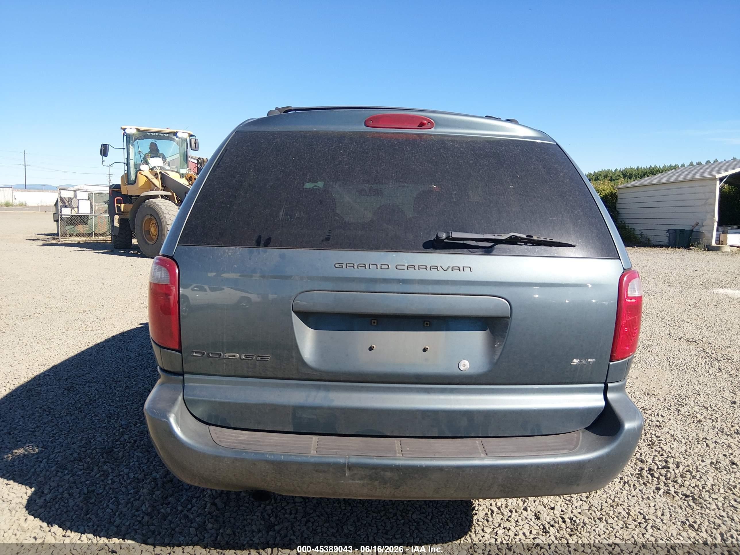 2007 Dodge Grand Caravan Sxt Green vin: 2D4GP44L47R309334
