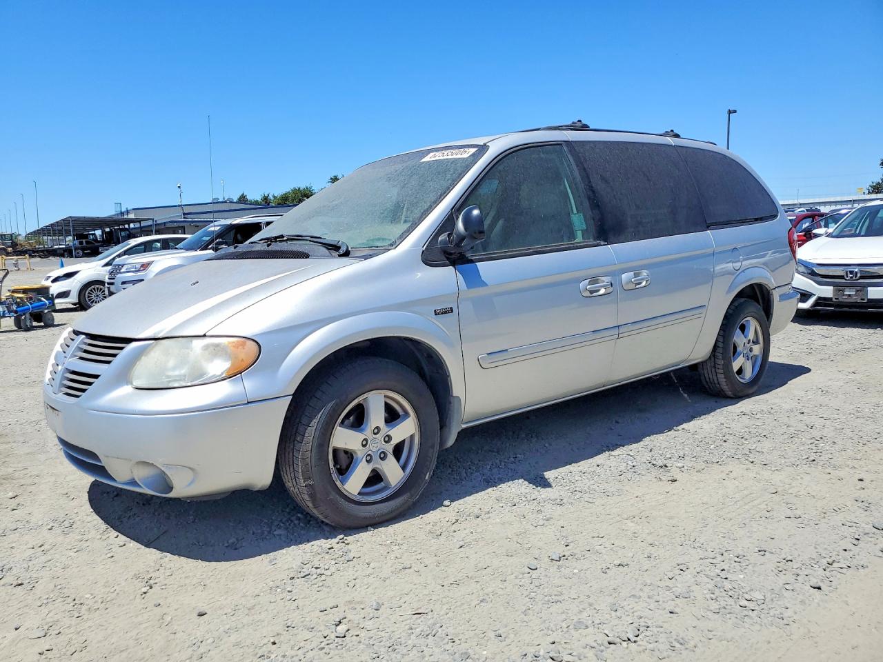 2007 Dodge Grand Caravan Sxt Silver vin: 2D4GP44L55R350889