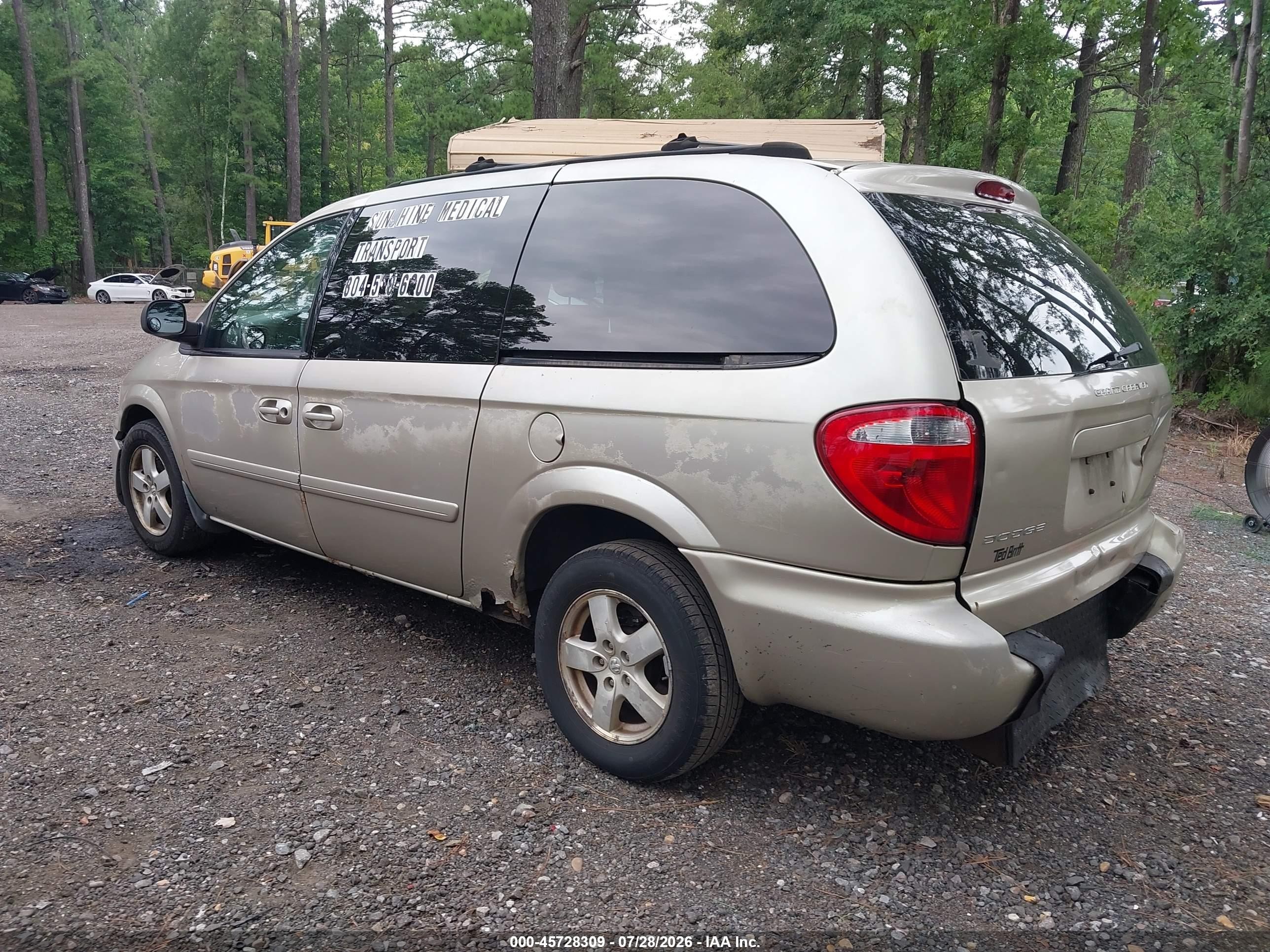 2005 Dodge Grand Caravan Sxt Золотой vin: 2D4GP44L55R484804