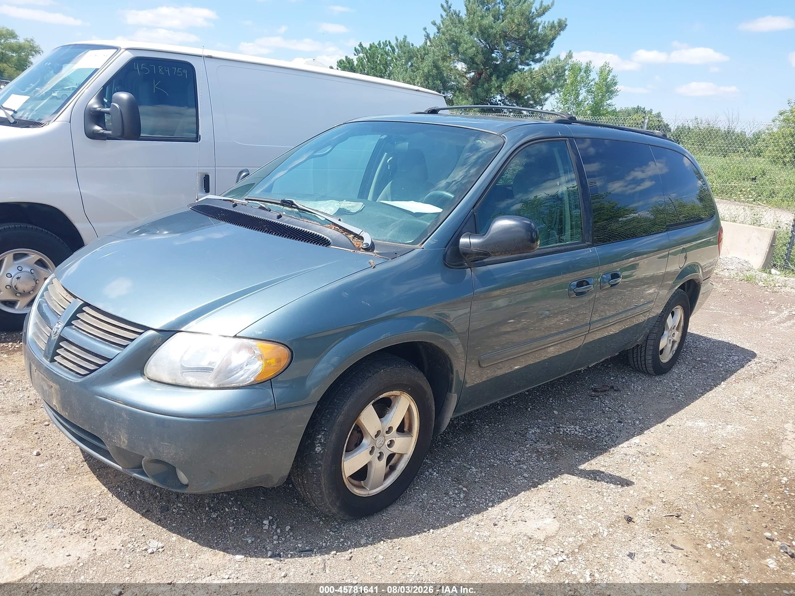 2006 Dodge Grand Caravan Sxt Синий vin: 2D4GP44L56R810795