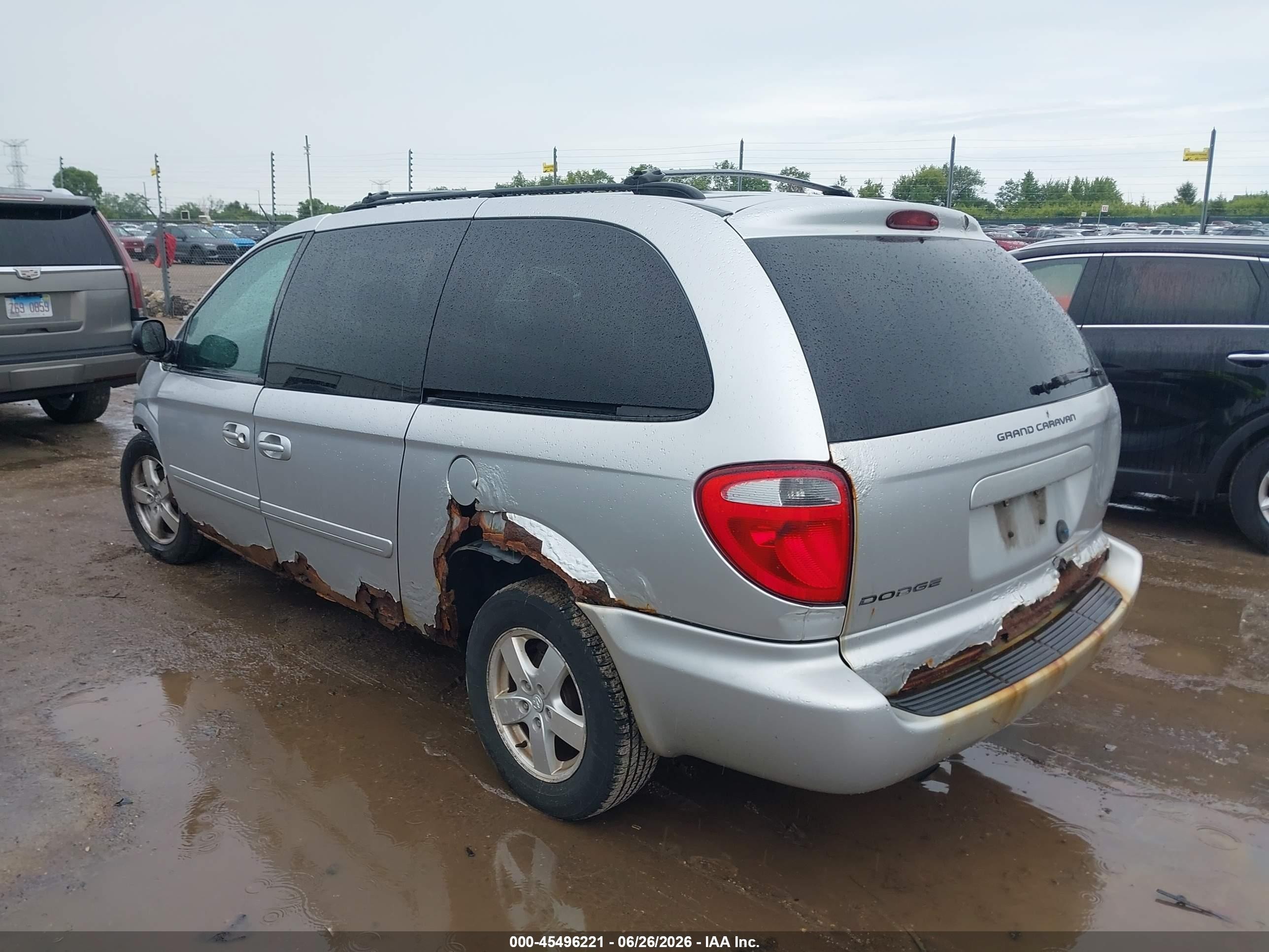 2006 Dodge Grand Caravan Sxt Silver vin: 2D4GP44L66R788855