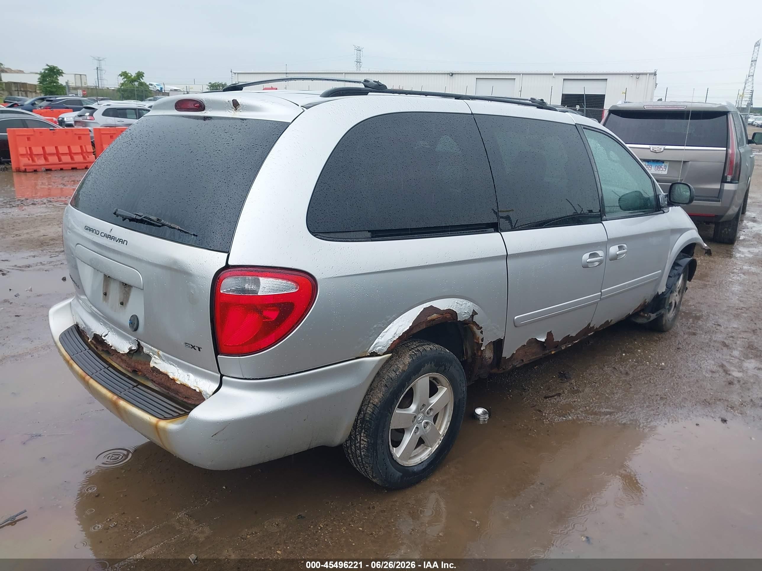 2006 Dodge Grand Caravan Sxt Silver vin: 2D4GP44L66R788855
