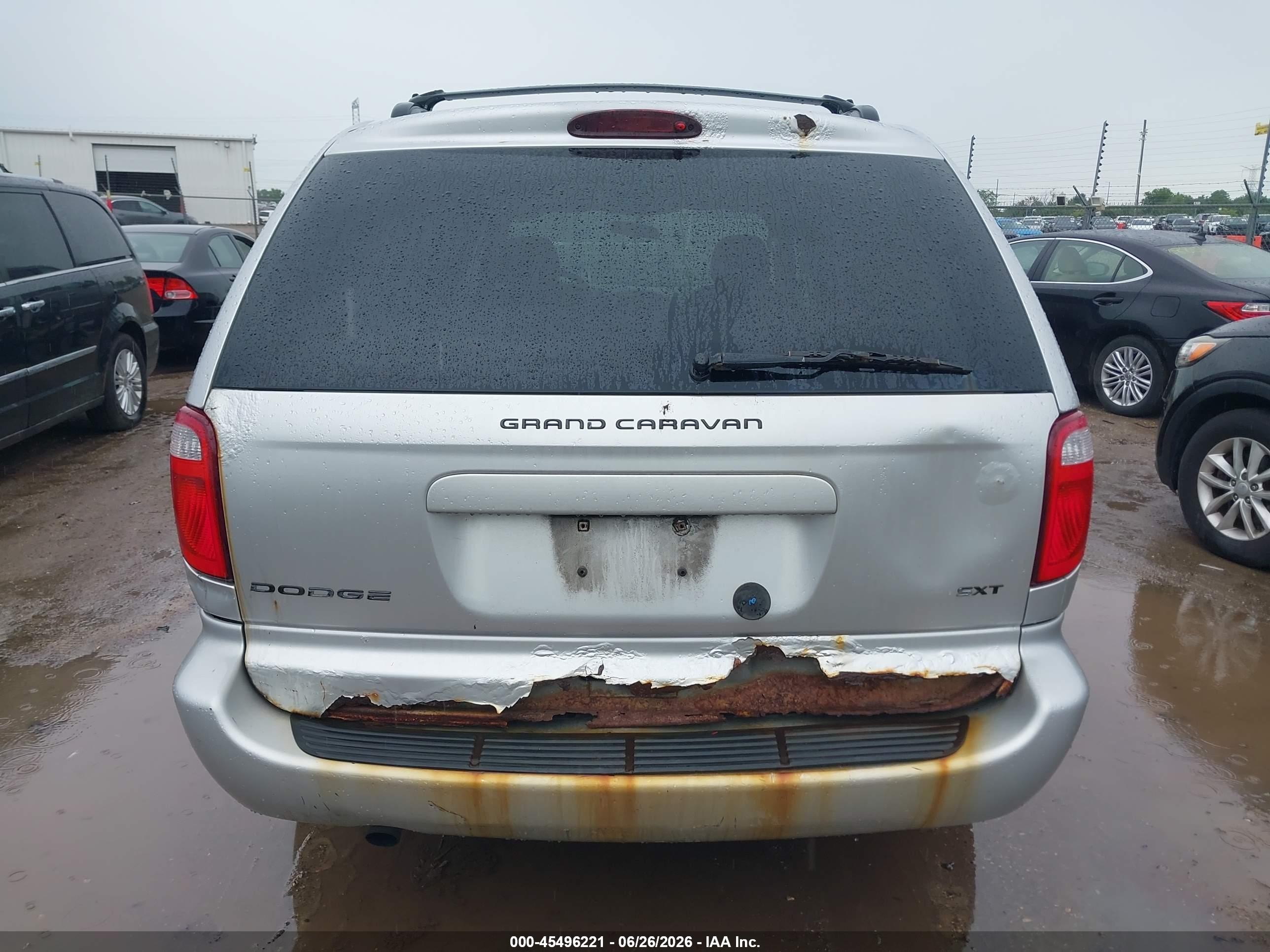 2006 Dodge Grand Caravan Sxt Silver vin: 2D4GP44L66R788855