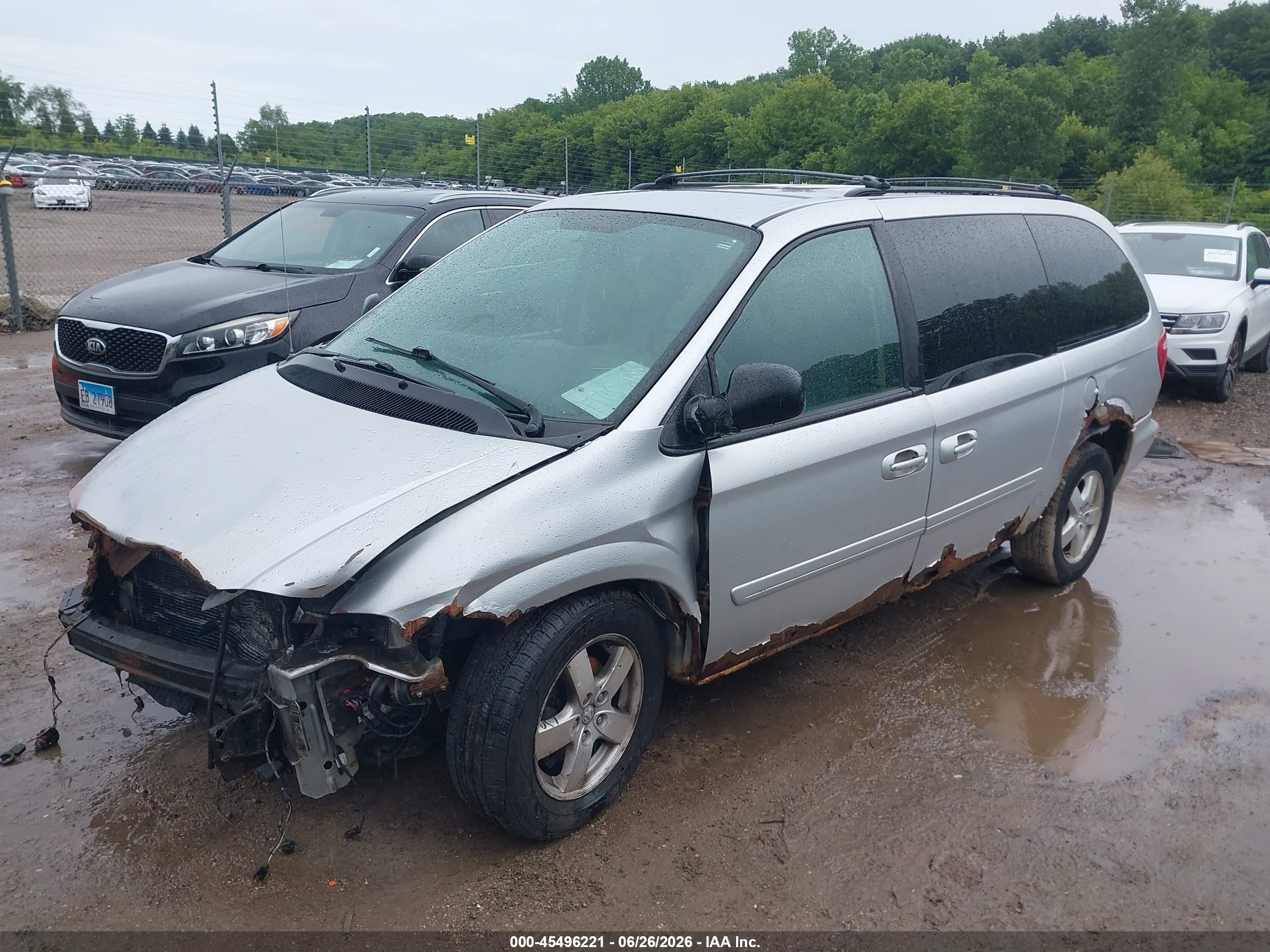 2006 Dodge Grand Caravan Sxt Silver vin: 2D4GP44L66R788855