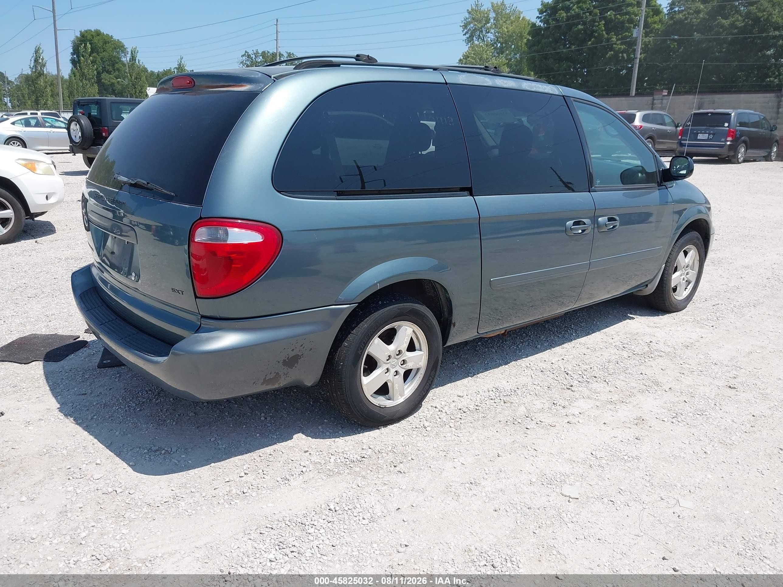 2006 Dodge Grand Caravan Sxt Blue vin: 2D4GP44L66R915006