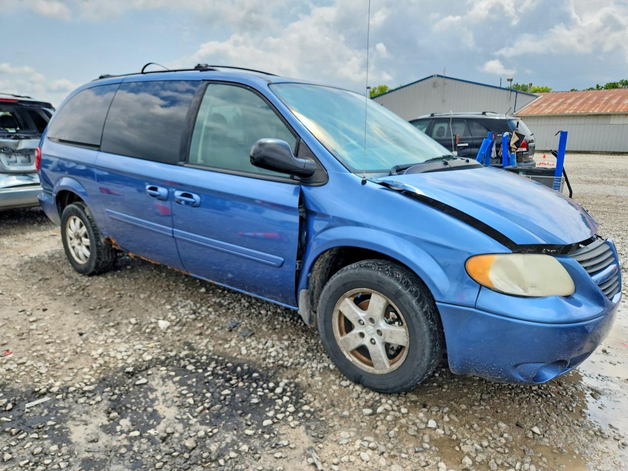 2007 Dodge Grand Caravan Sxt Blue vin: 2D4GP44L67R292827