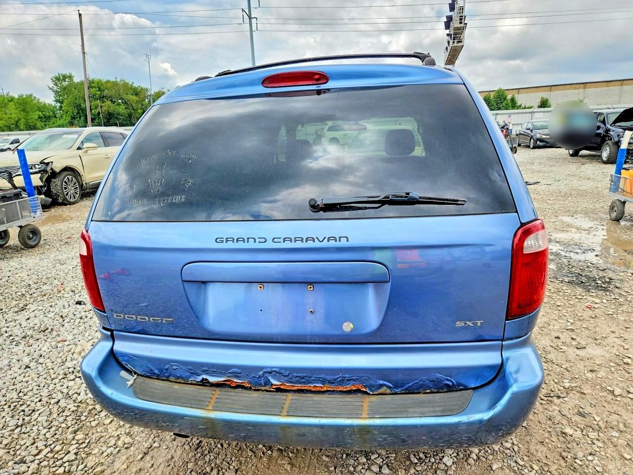 2007 Dodge Grand Caravan Sxt Blue vin: 2D4GP44L67R292827