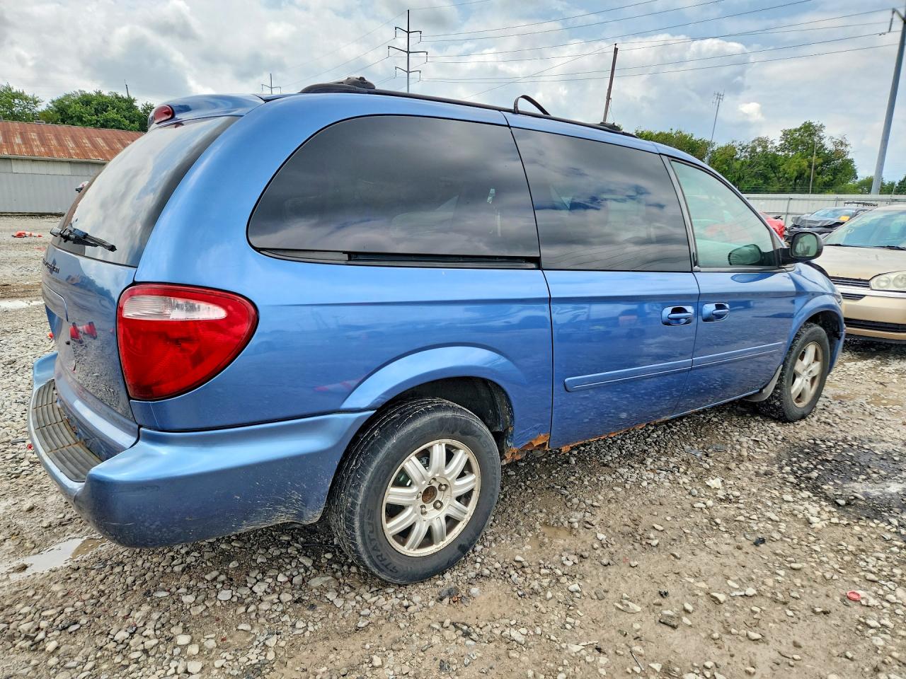 2007 Dodge Grand Caravan Sxt Blue vin: 2D4GP44L67R292827