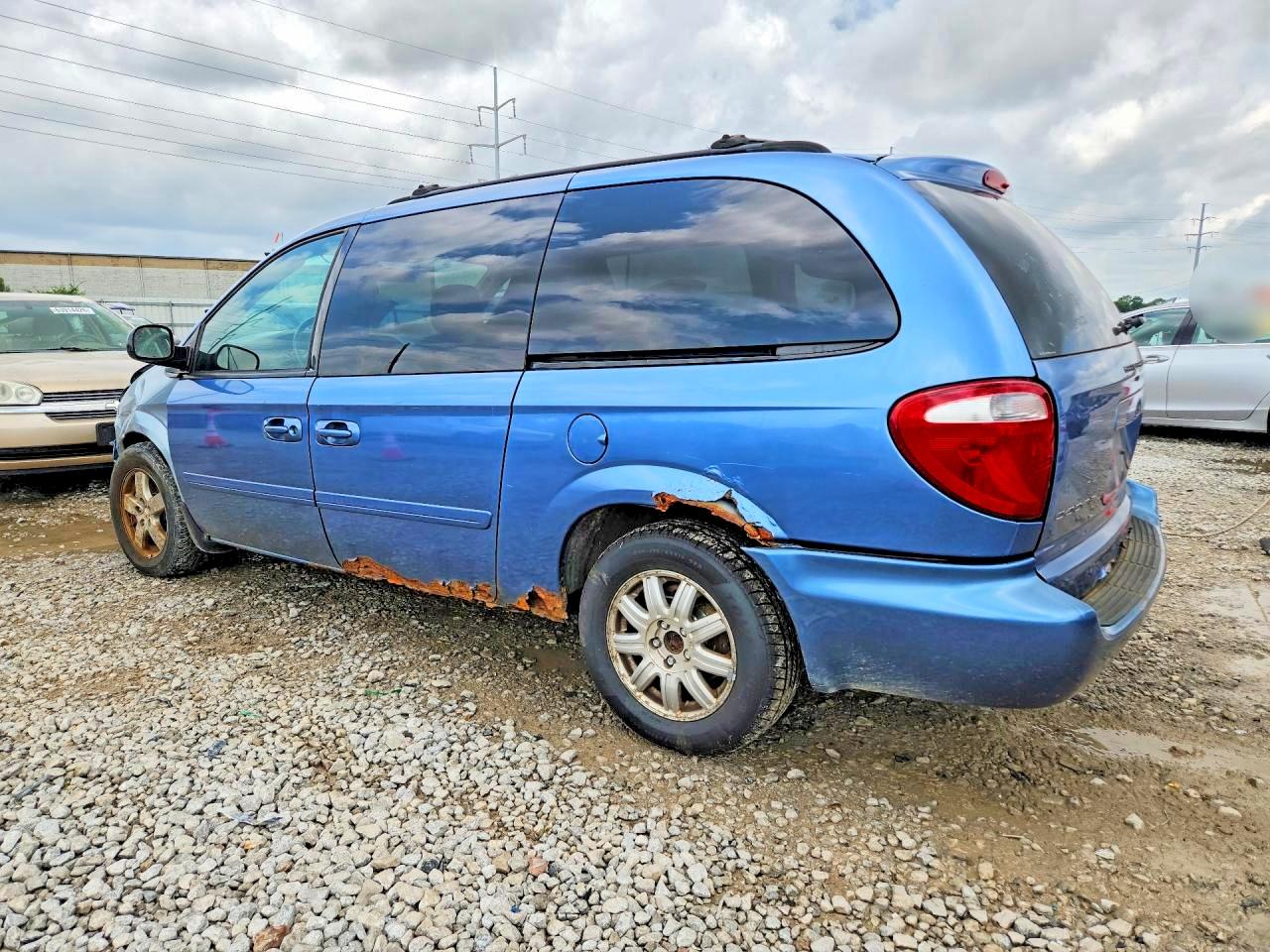 2007 Dodge Grand Caravan Sxt Blue vin: 2D4GP44L67R292827