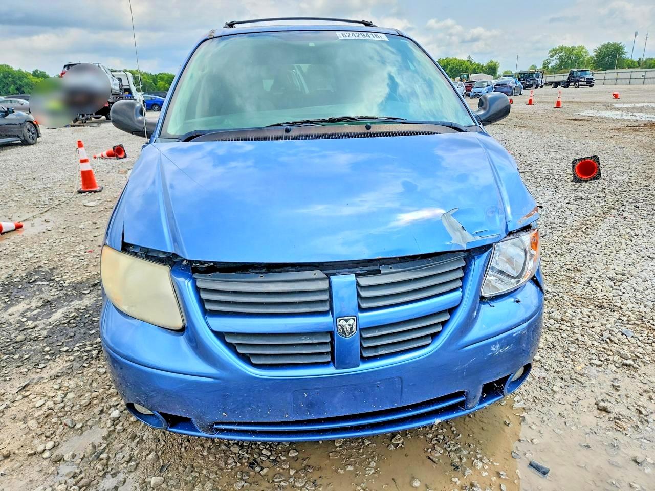 2007 Dodge Grand Caravan Sxt Blue vin: 2D4GP44L67R292827