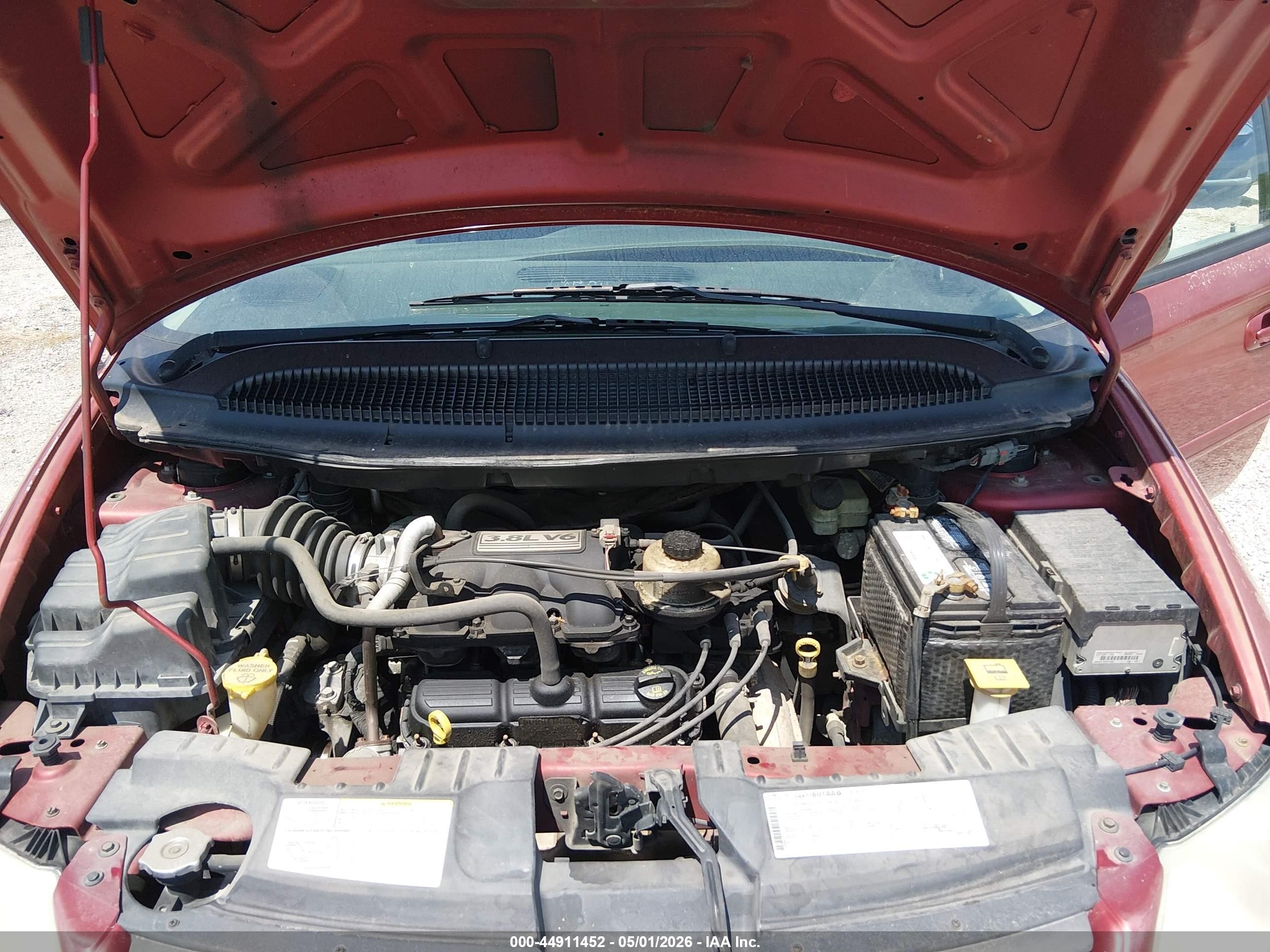 2007 Dodge Grand Caravan Sxt Red vin: 2D4GP44L67R322201