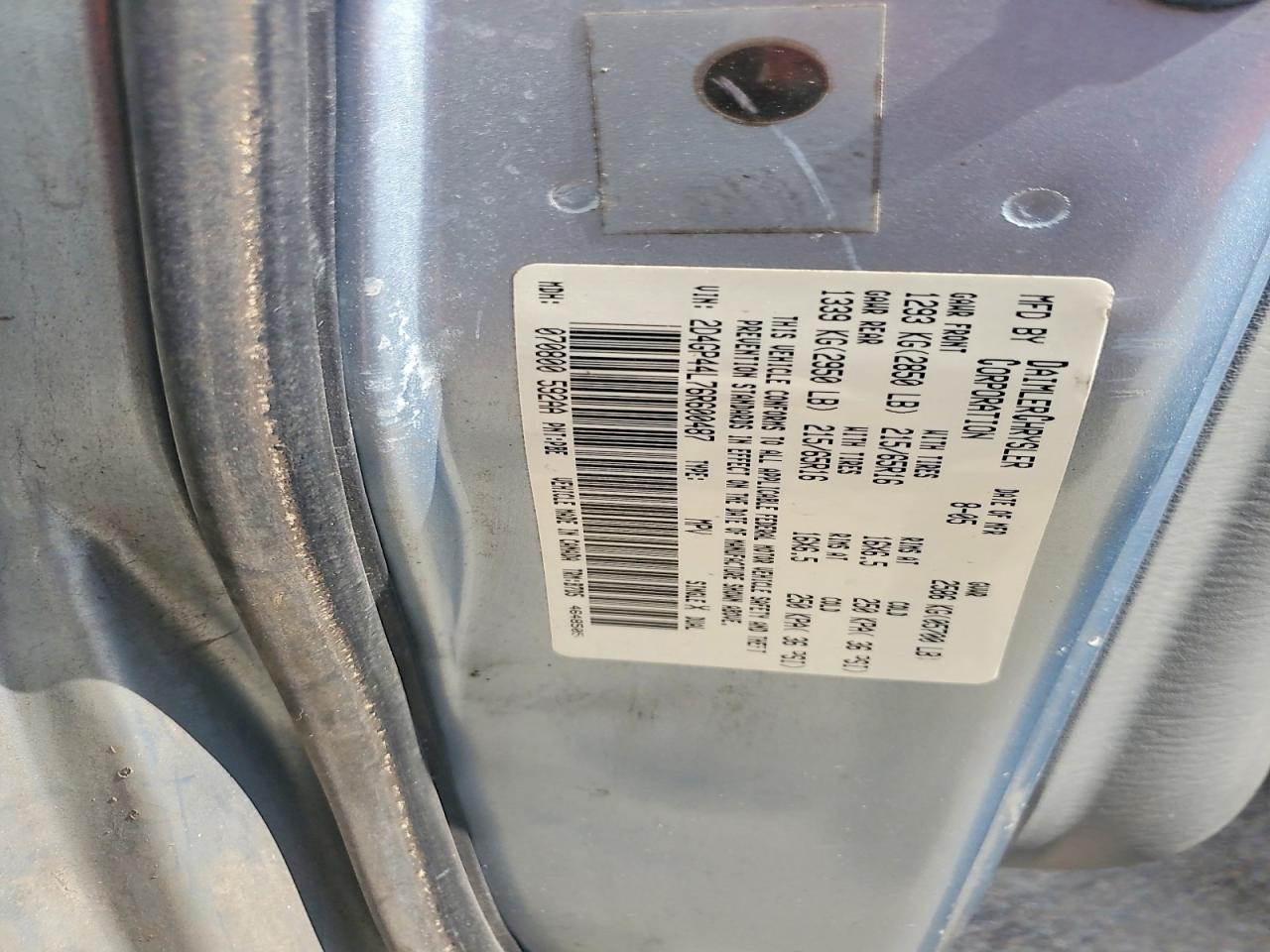 2006 Dodge Grand Caravan Sxt Blue vin: 2D4GP44L76R600487