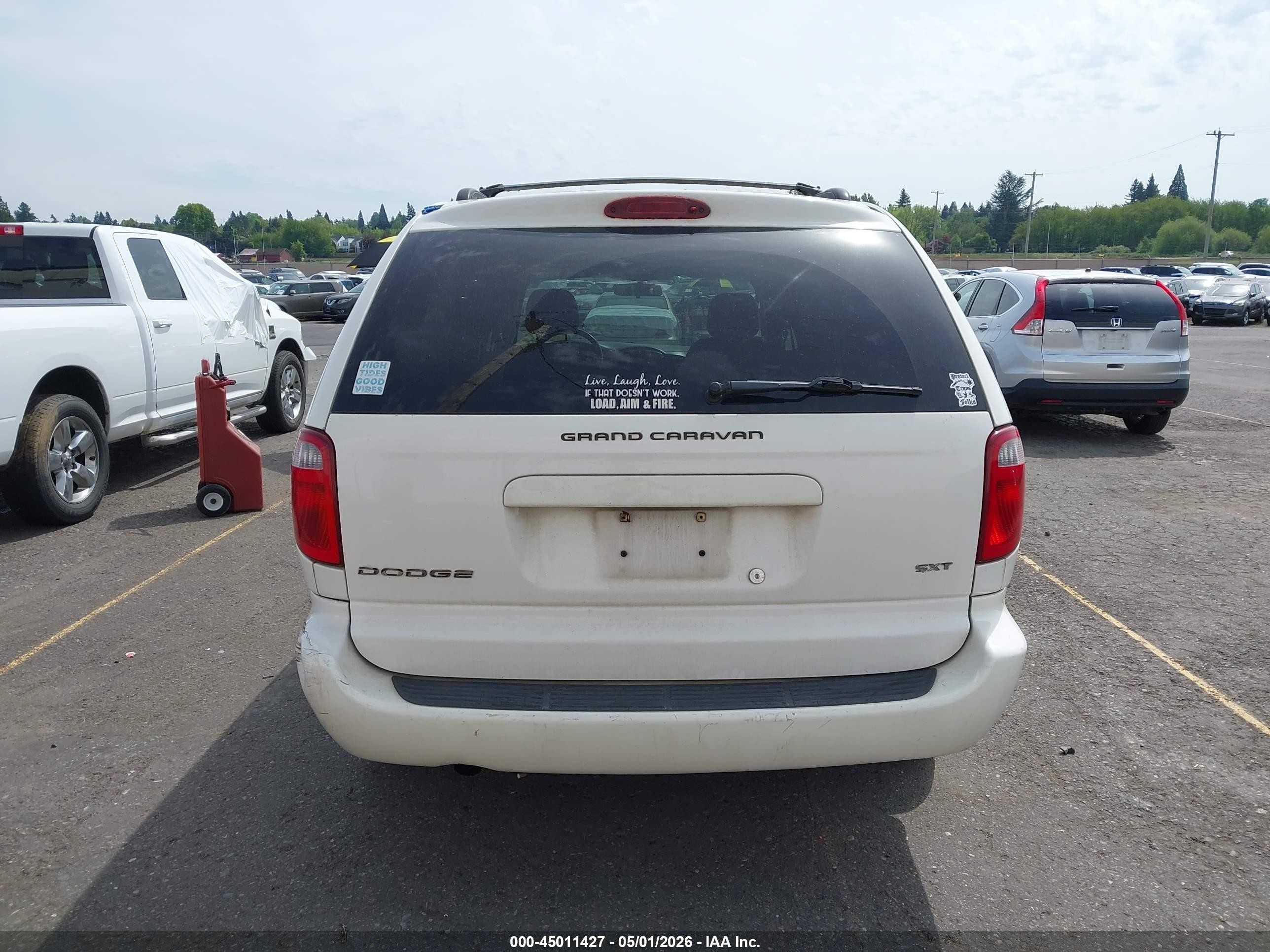 2006 Dodge Grand Caravan Sxt White vin: 2D4GP44L76R816212