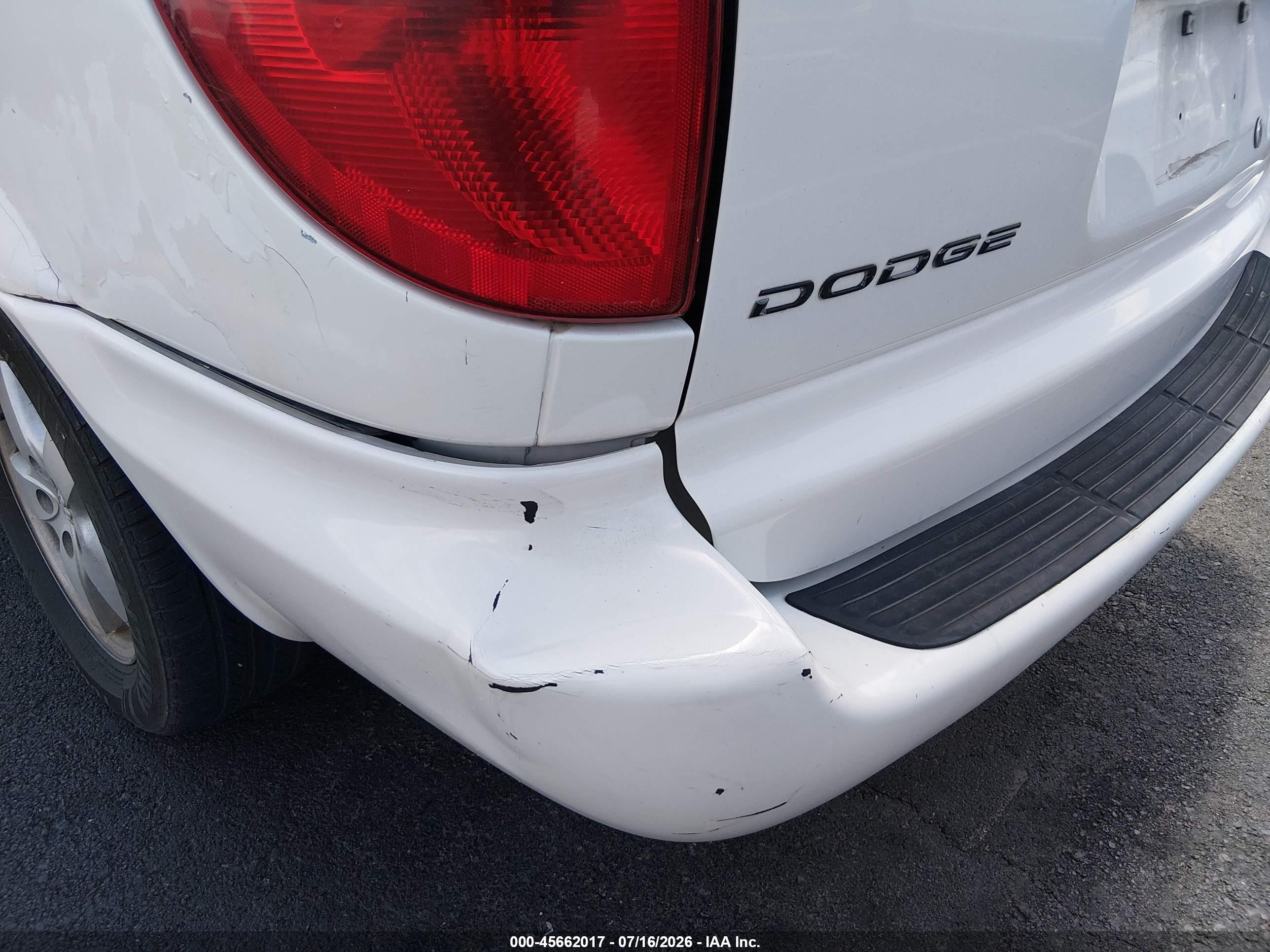 2007 Dodge Grand Caravan Sxt White vin: 2D4GP44L77R118099