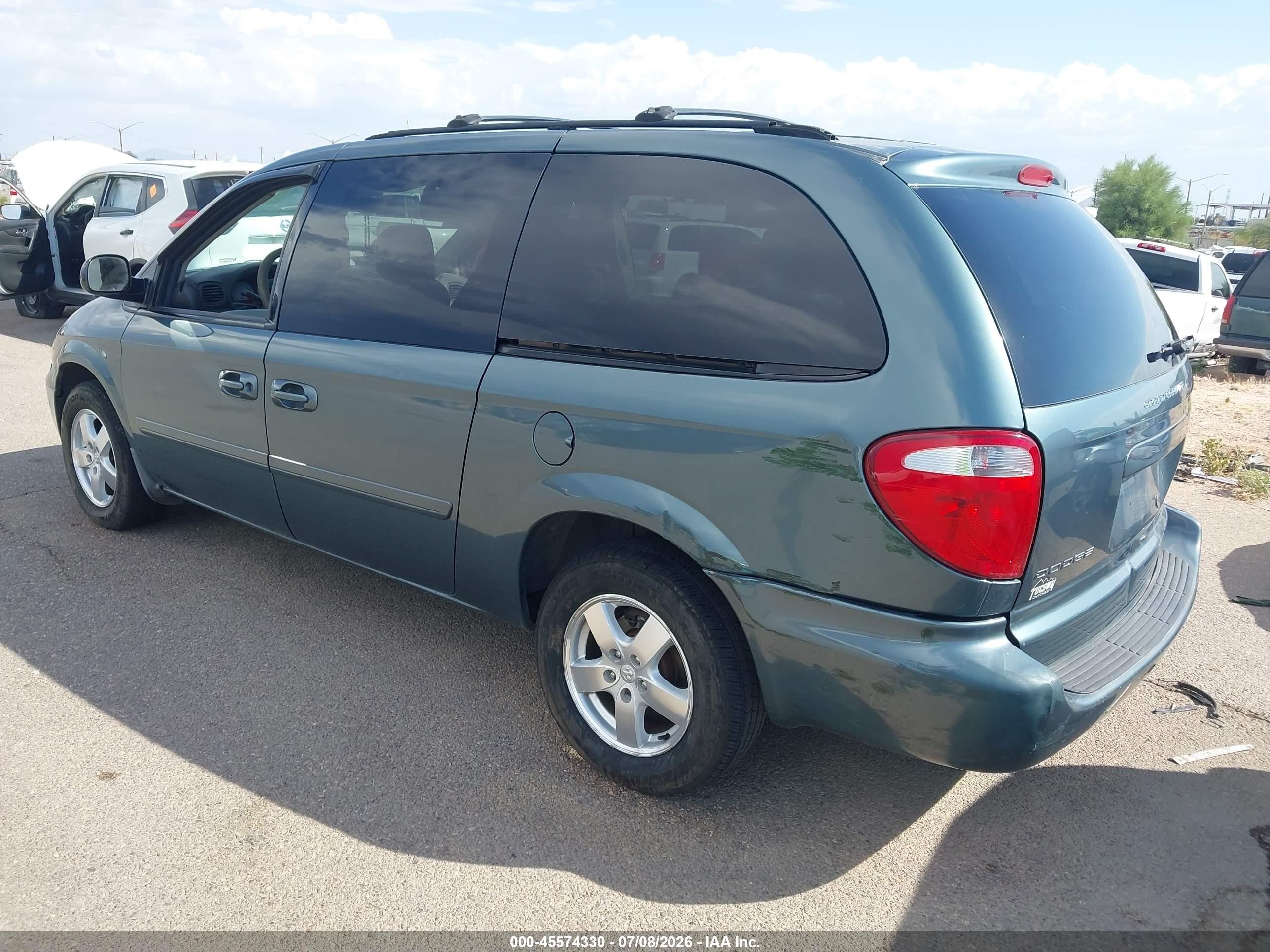 2007 Dodge Grand Caravan Sxt Turquoise vin: 2D4GP44L77R132925