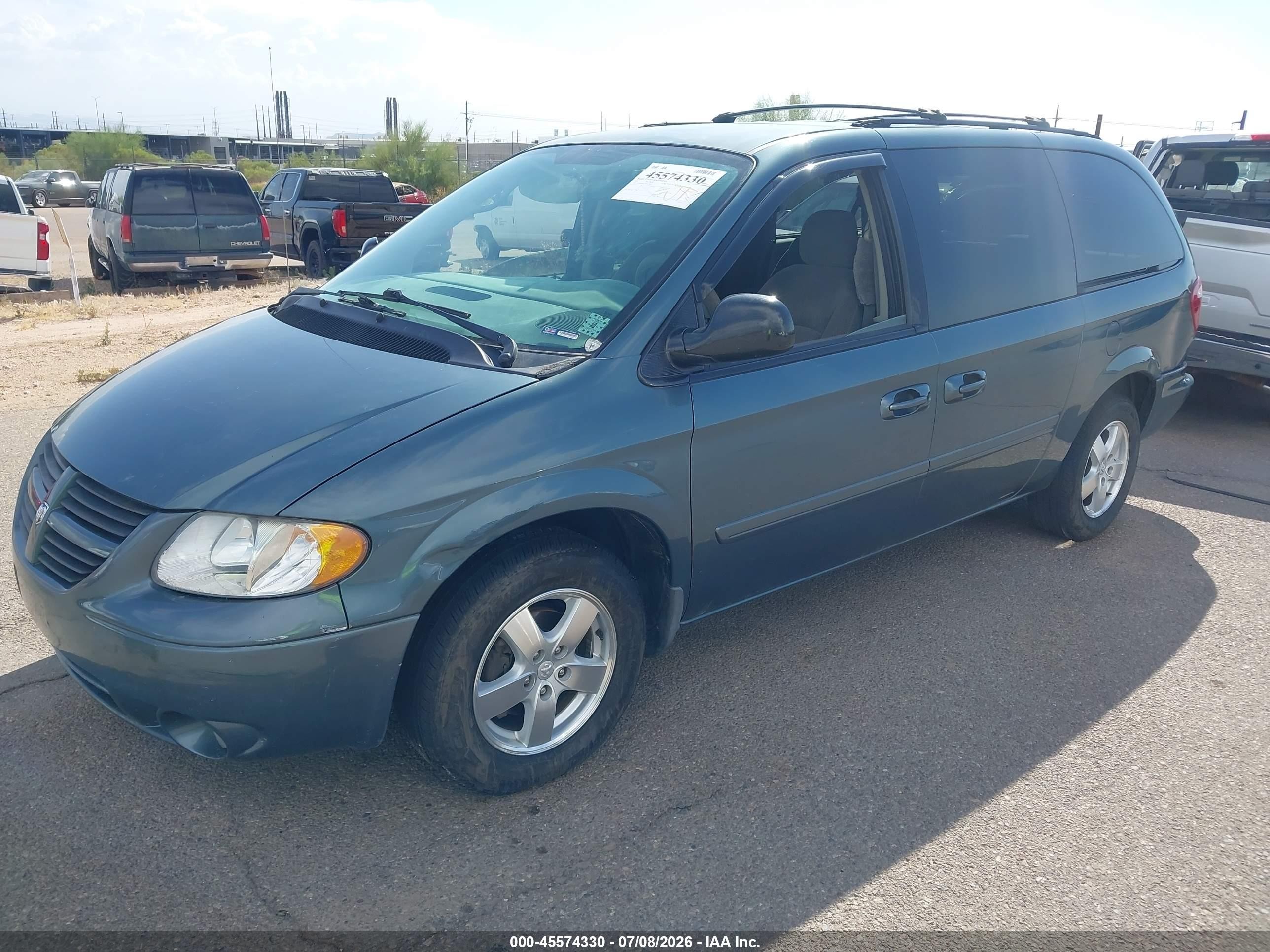 2007 Dodge Grand Caravan Sxt Turquoise vin: 2D4GP44L77R132925