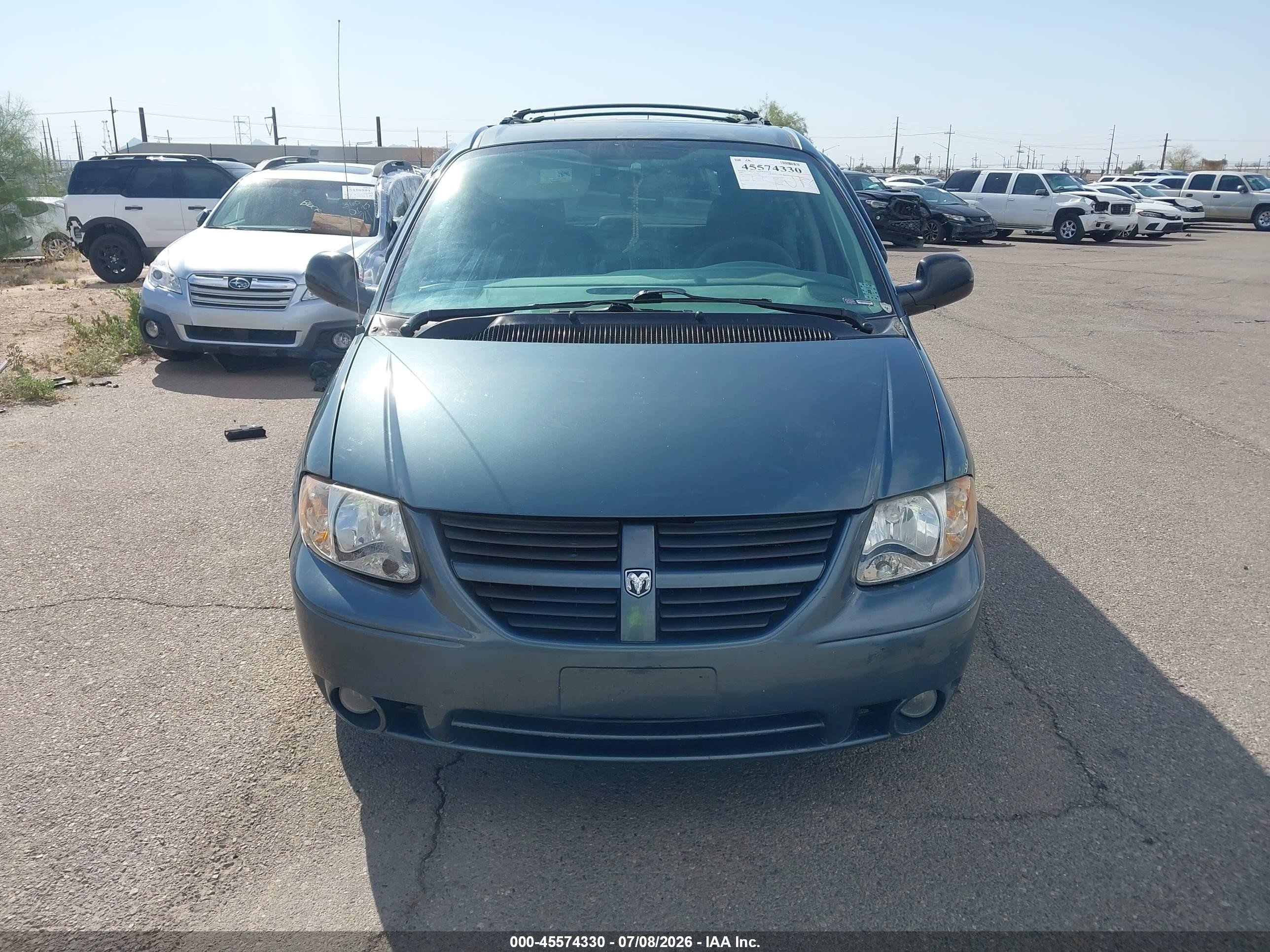 2007 Dodge Grand Caravan Sxt Turquoise vin: 2D4GP44L77R132925