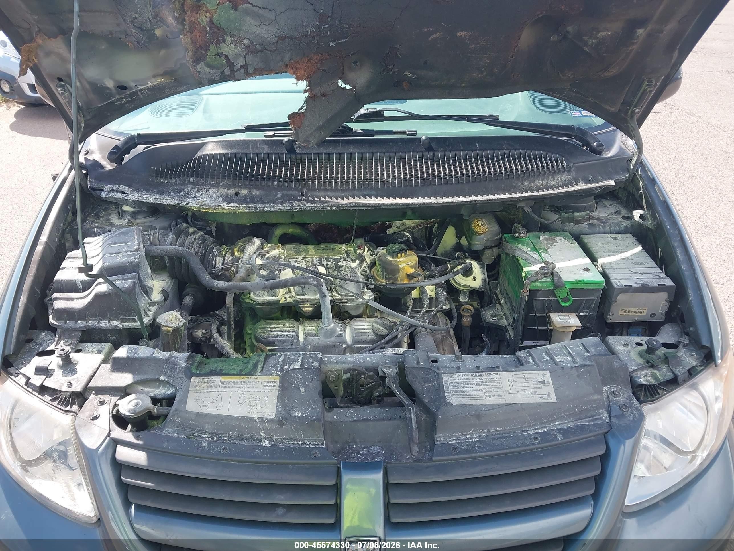 2007 Dodge Grand Caravan Sxt Turquoise vin: 2D4GP44L77R132925