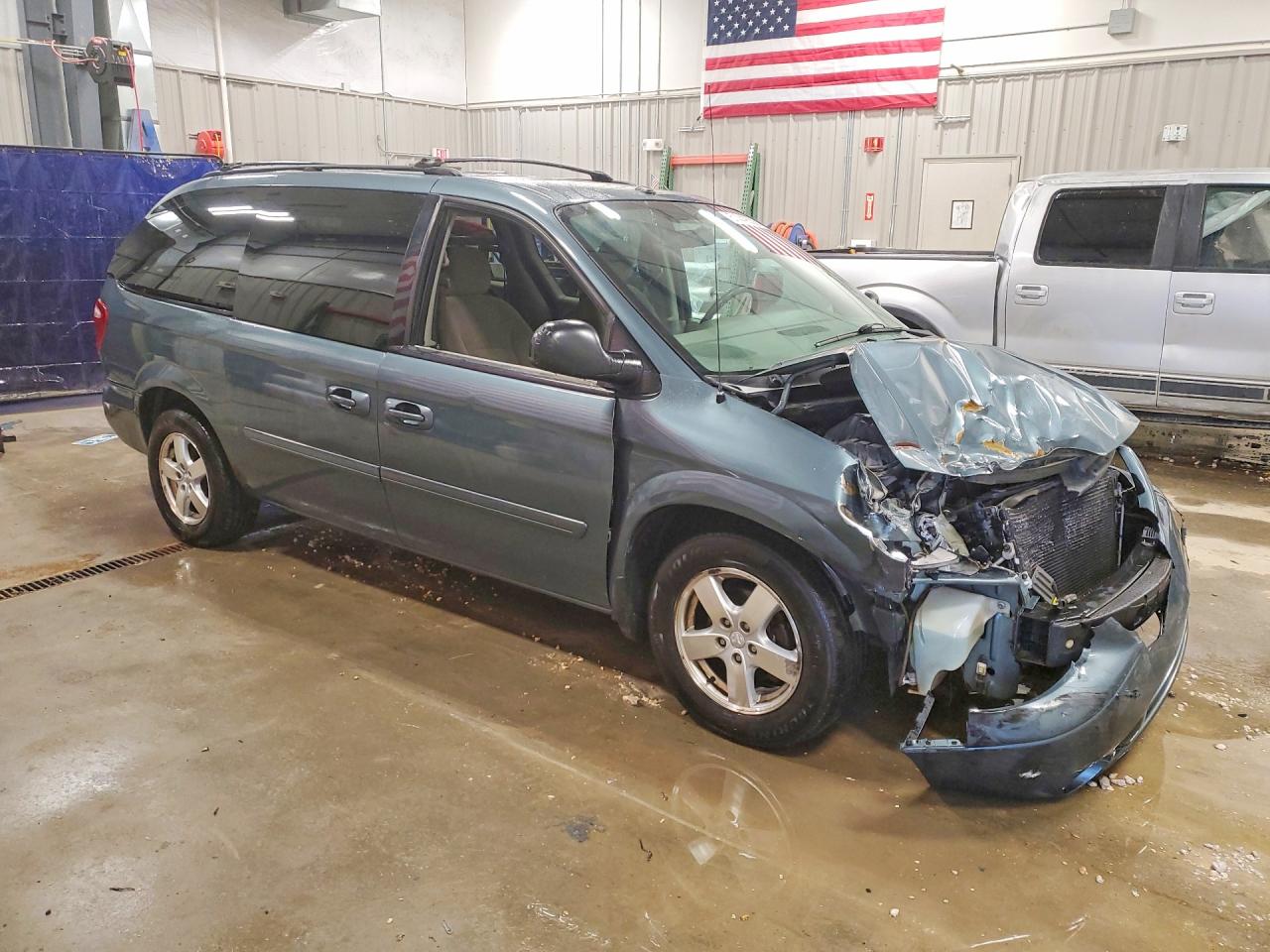 2007 Dodge Grand Caravan Sxt Gray vin: 2D4GP44L77R227498