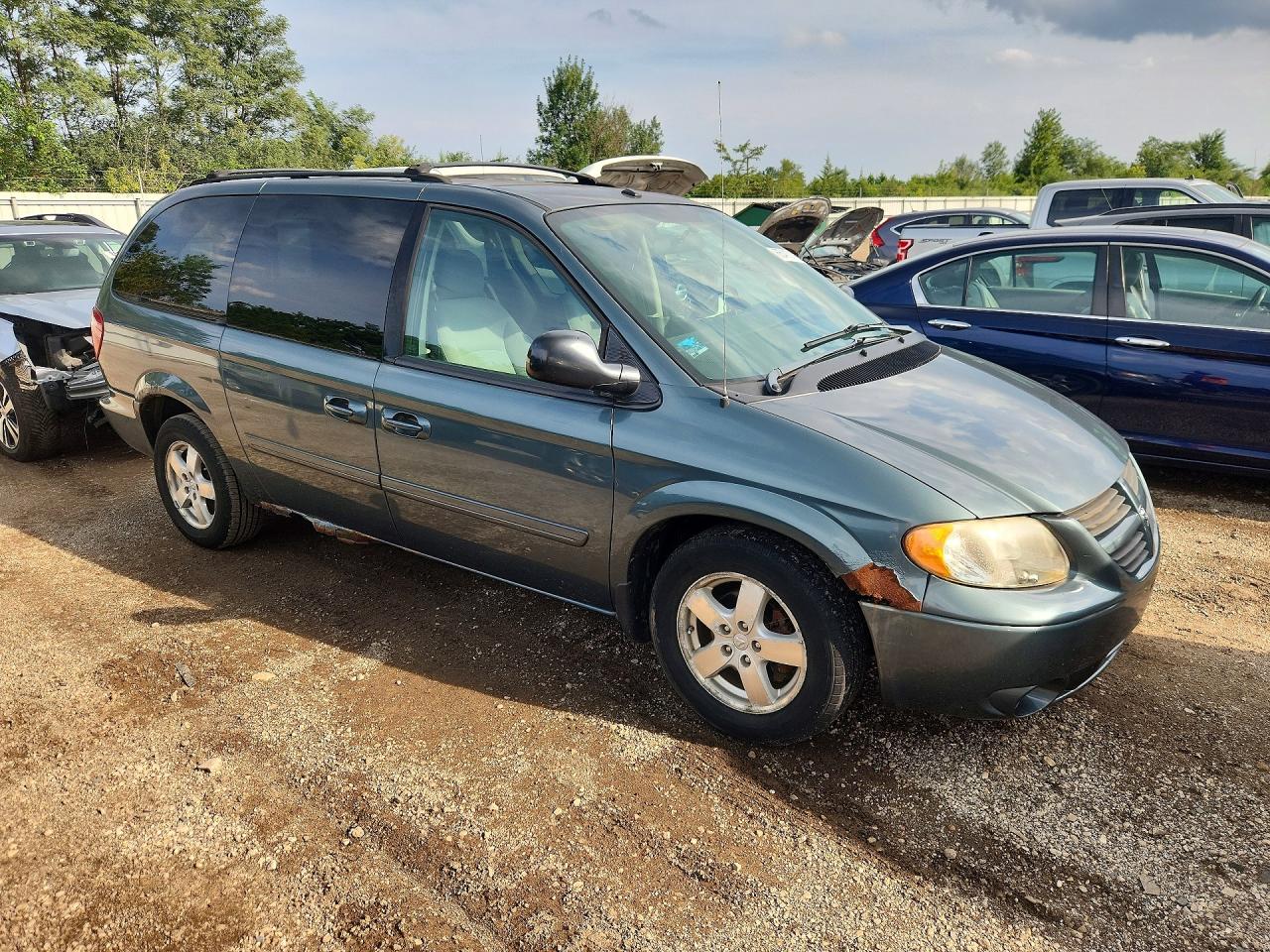 2007 Dodge Grand Caravan Sxt Teal vin: 2D4GP44L77R297700