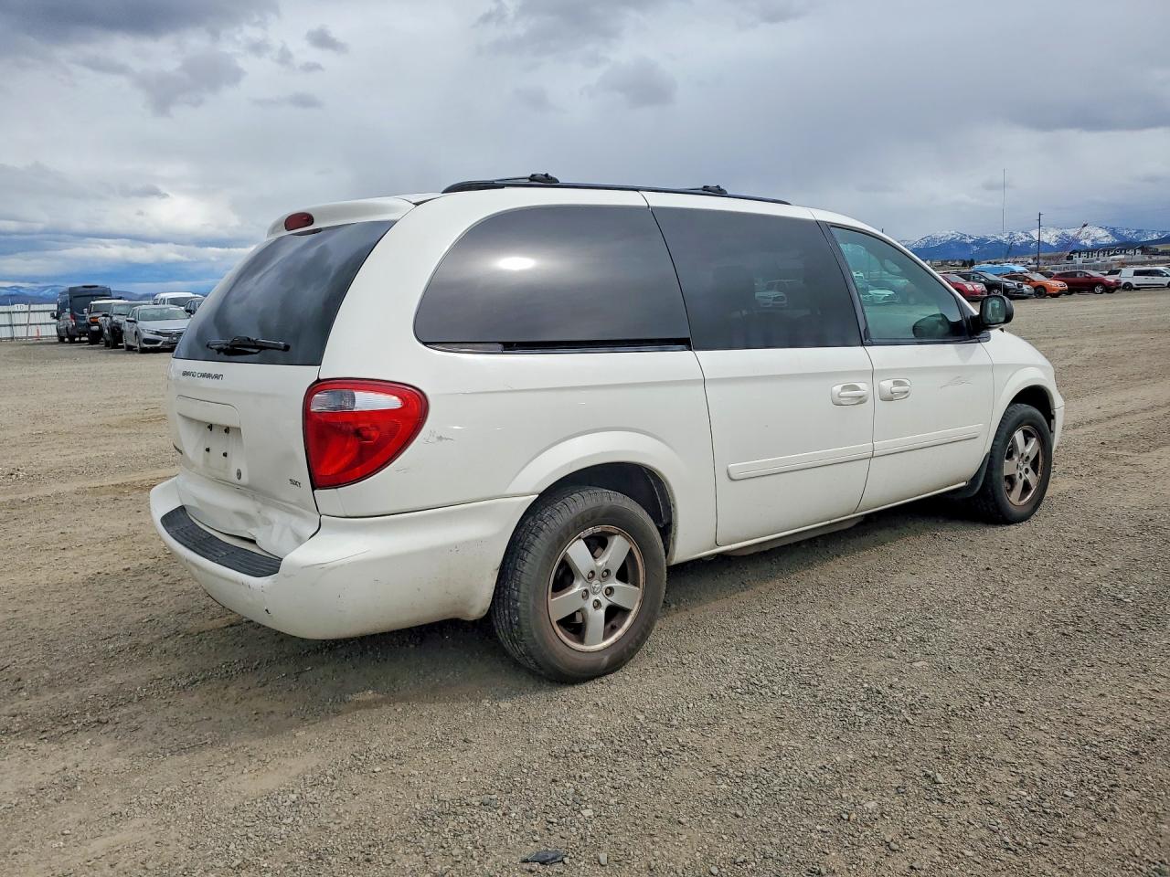 2007 Dodge Grand Caravan Sxt White vin: 2D4GP44L77R314611