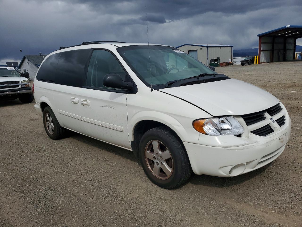 2007 Dodge Grand Caravan Sxt White vin: 2D4GP44L77R314611