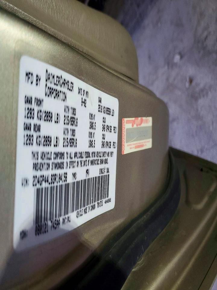 2003 Dodge Grand Caravan Sport Желто-коричневый vin: 2D4GP44L83R104156