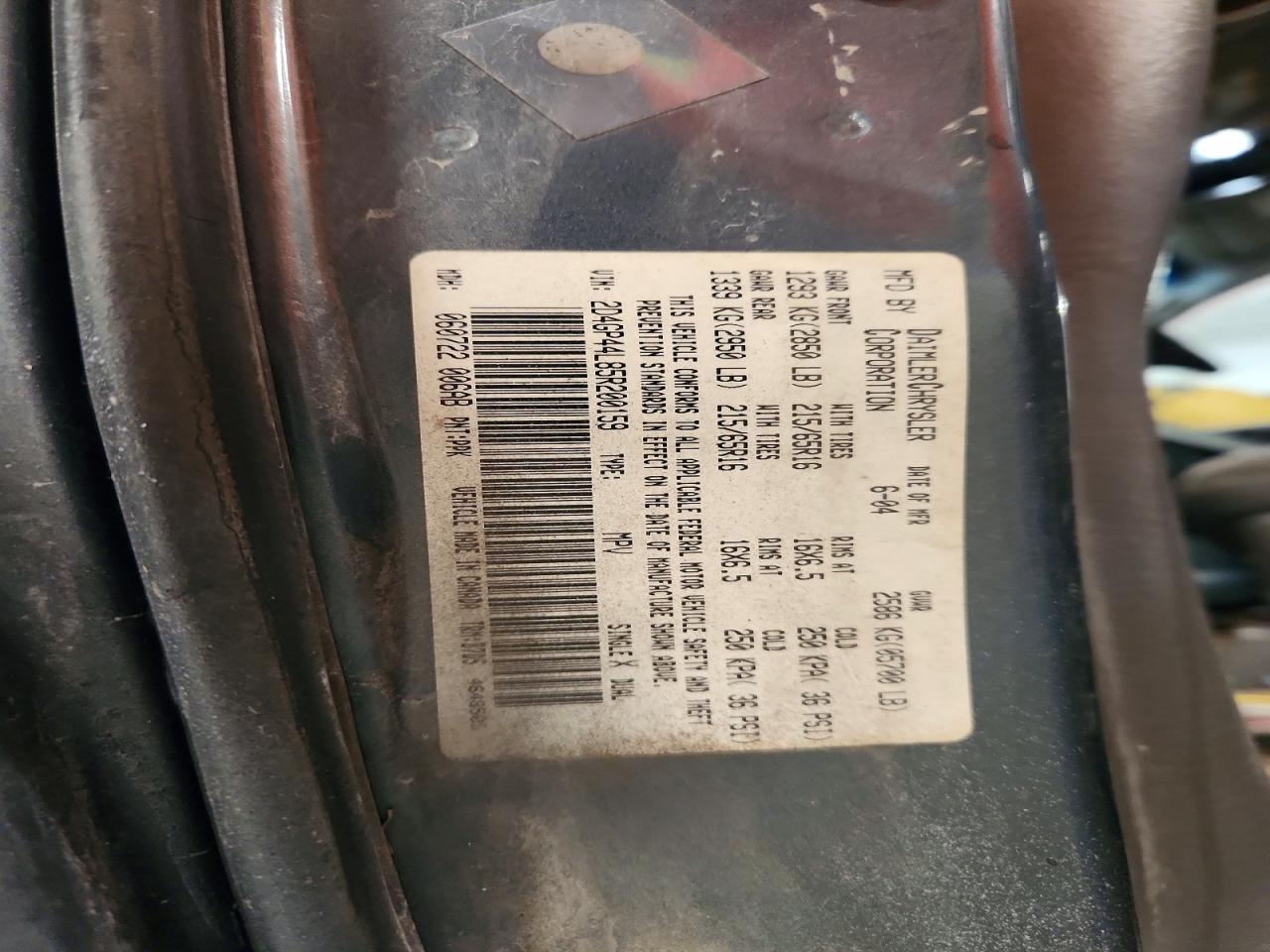 2005 Dodge Grand Caravan Sxt Gray vin: 2D4GP44L85R200159