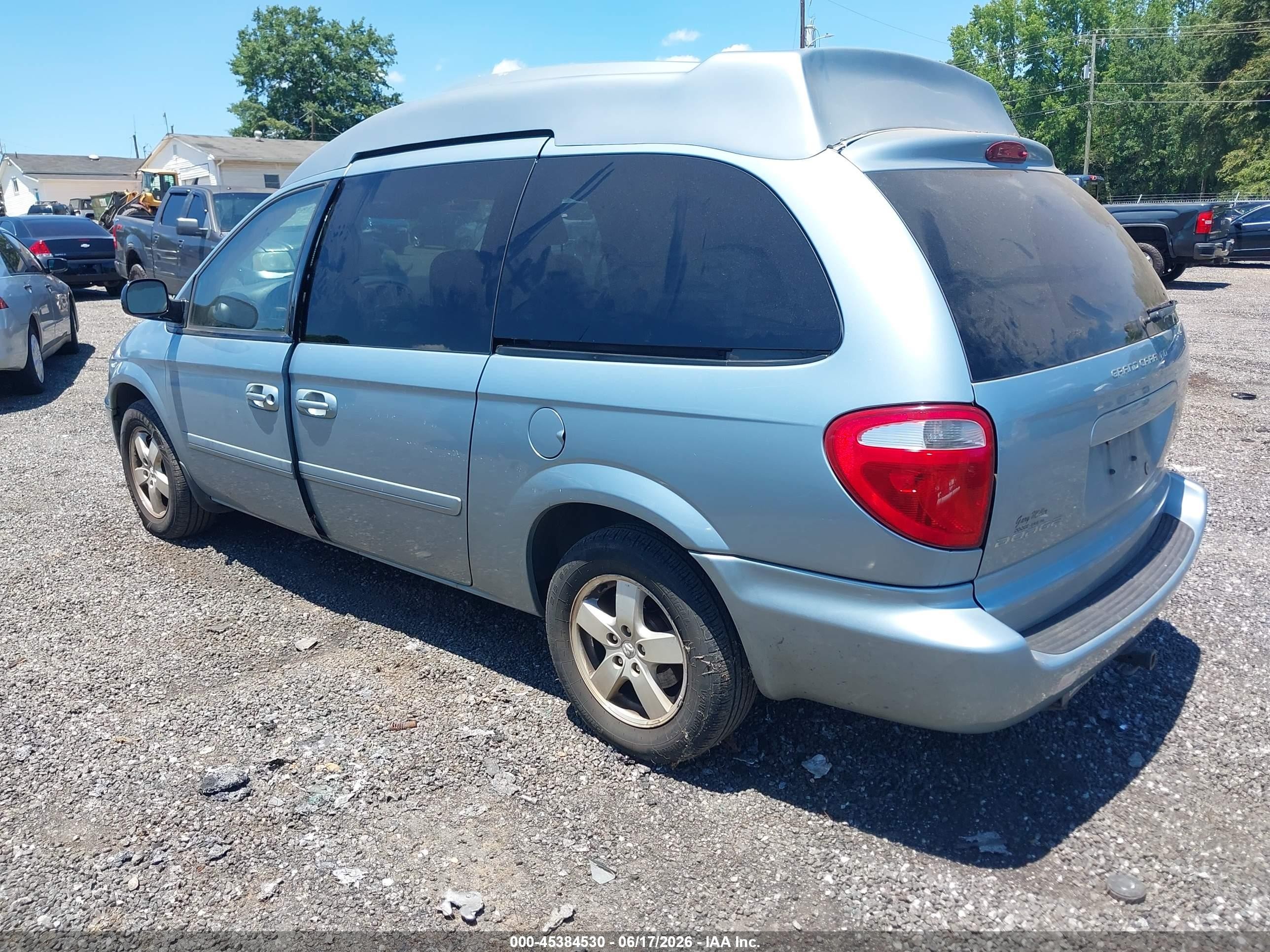 2005 Dodge Caravan Sxt Blue vin: 2D4GP44L85R302786