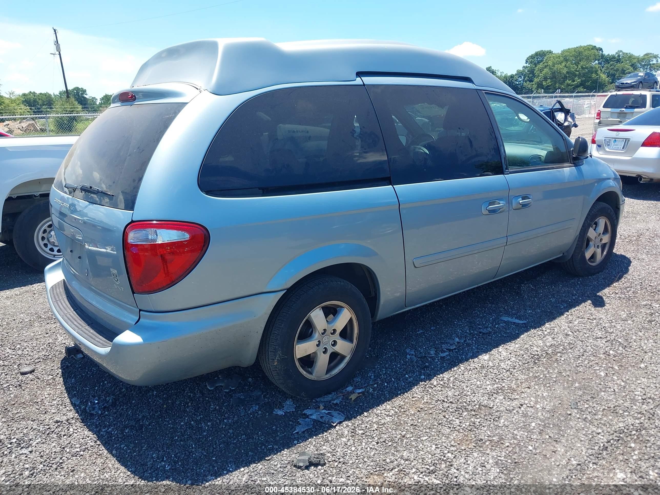 2005 Dodge Caravan Sxt Blue vin: 2D4GP44L85R302786